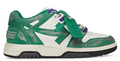 Off-White Out Of Office Ooo Low Topsgreen White Vintage Distressed Leather