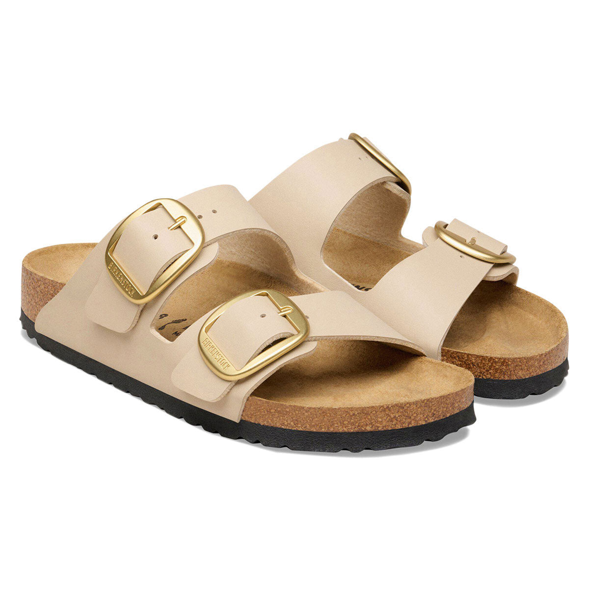 Birkenstock Womens Arizona Big Buckle Sandals Shoes - Sandcastle Birko-Flor