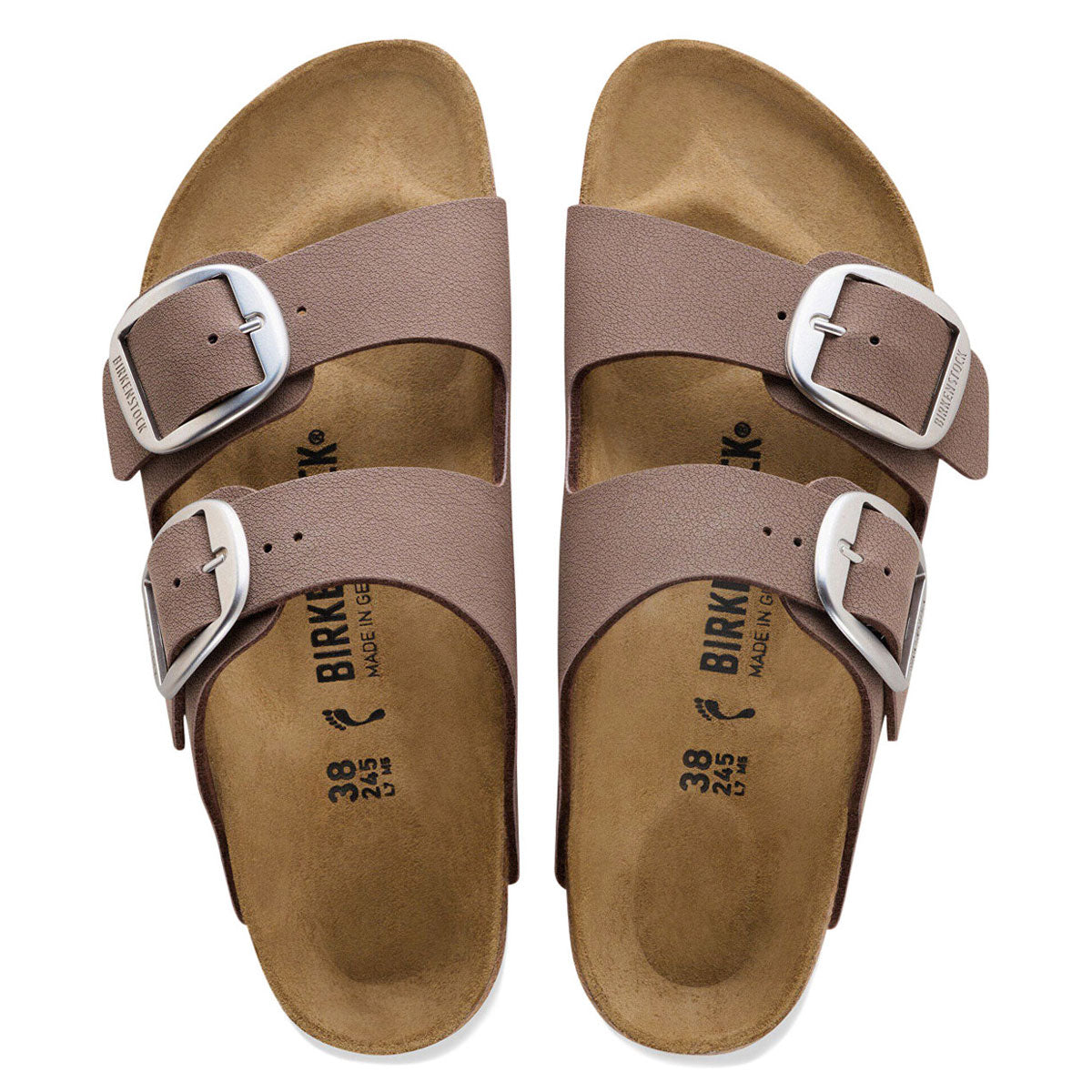Birkenstock Womens Arizona Big Buckle Sandals Shoes - Mocha Birkibuc