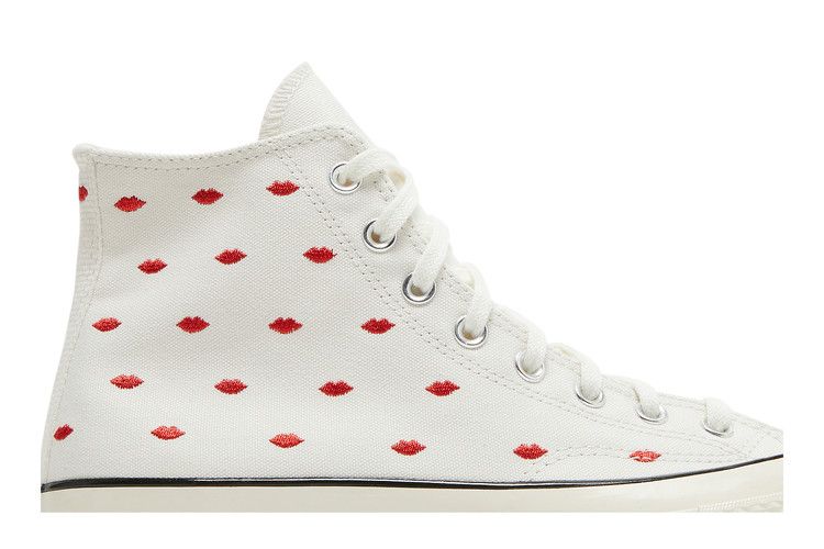 Converse Chuck Taylor All Star 70 Hi Embroidered Lips Vintage White