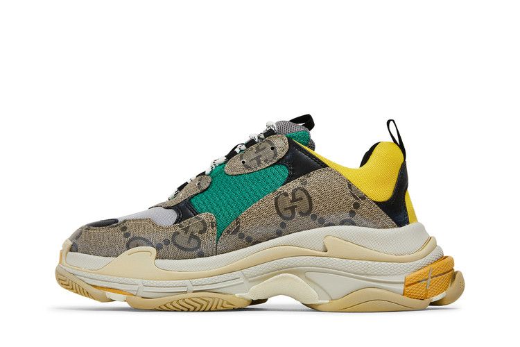 Gucci x Balenciaga The Hacker Project Triple S Beige Green Yellow