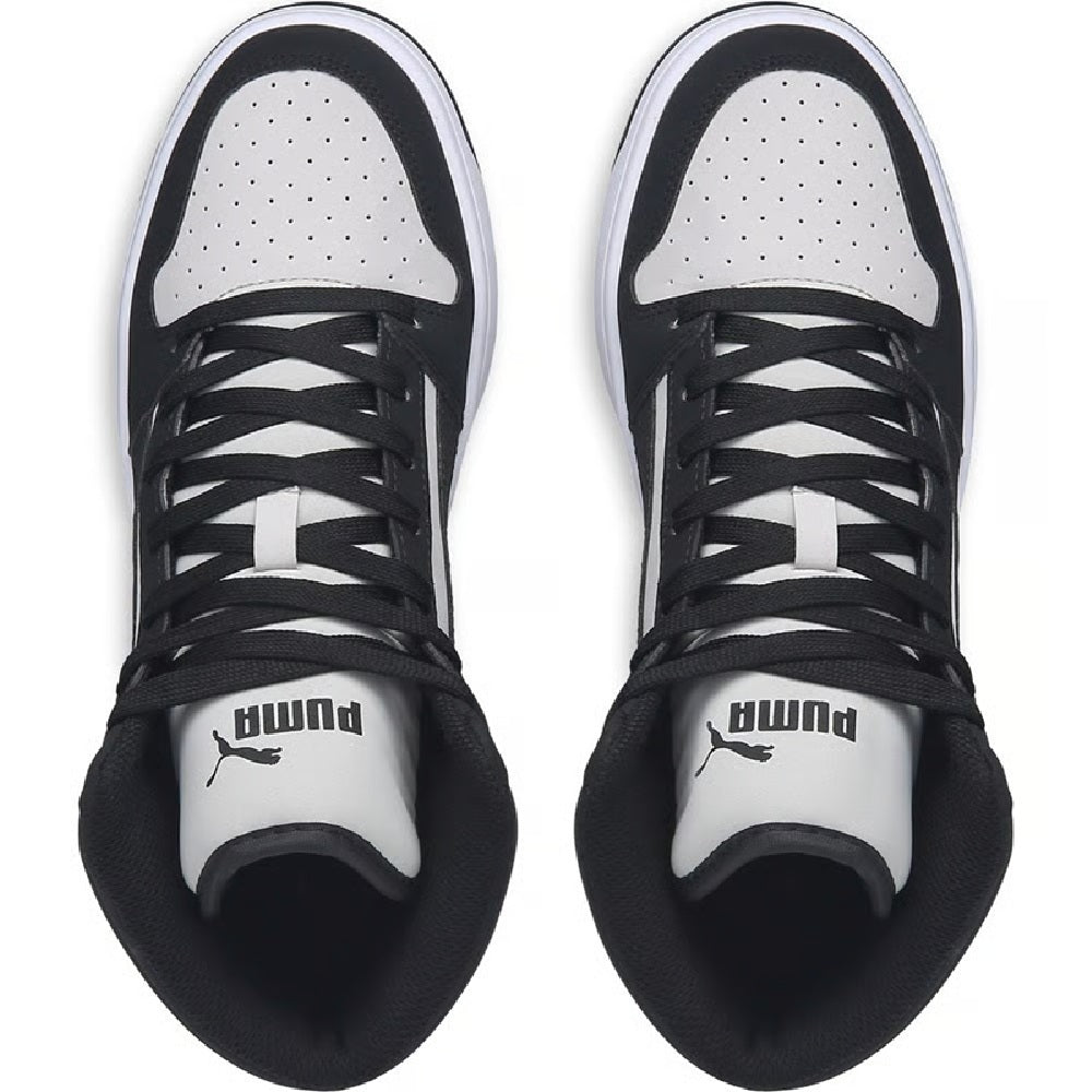 Men's Puma Rebound Layup Nubuck Cool Light Grey-Black-White (381277 07)
