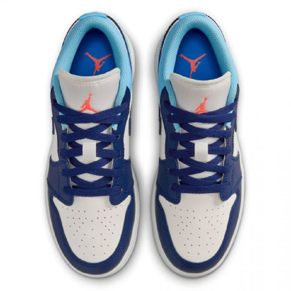 Men's Jordan 1 Low Sail/Blue Void-Blue Chill (553558 149)