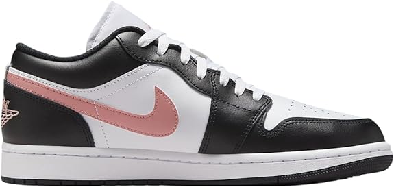 Men's Jordan 1 Low White/Rust Pink-Black (553558 165)