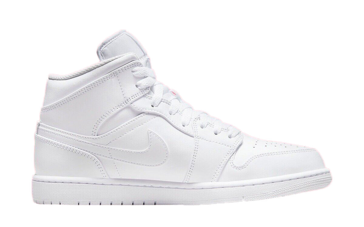 Men's Jordan 1 Mid White/White-White (554724 136)