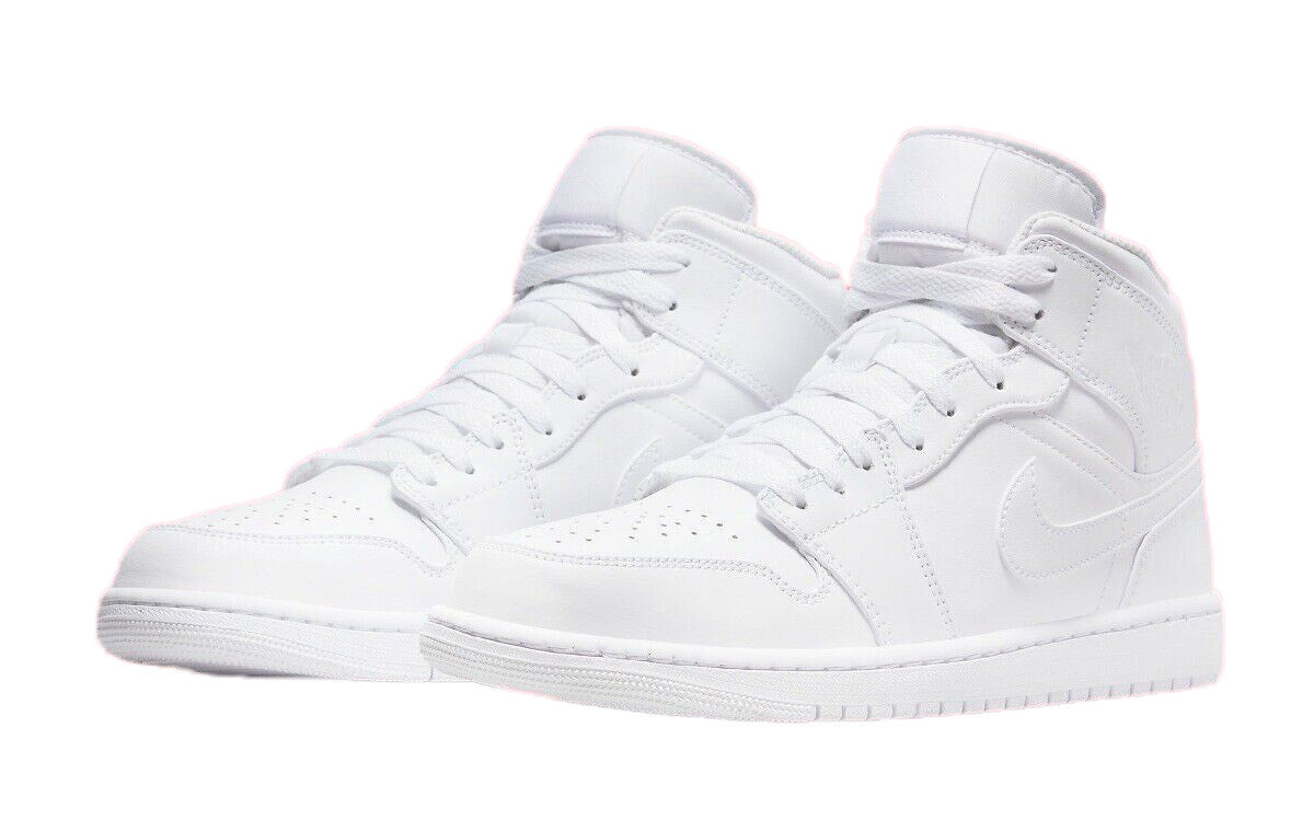 Men's Jordan 1 Mid White/White-White (554724 136)