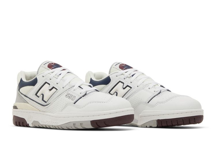 New Balance 550 White Natural Indigo Burgundy