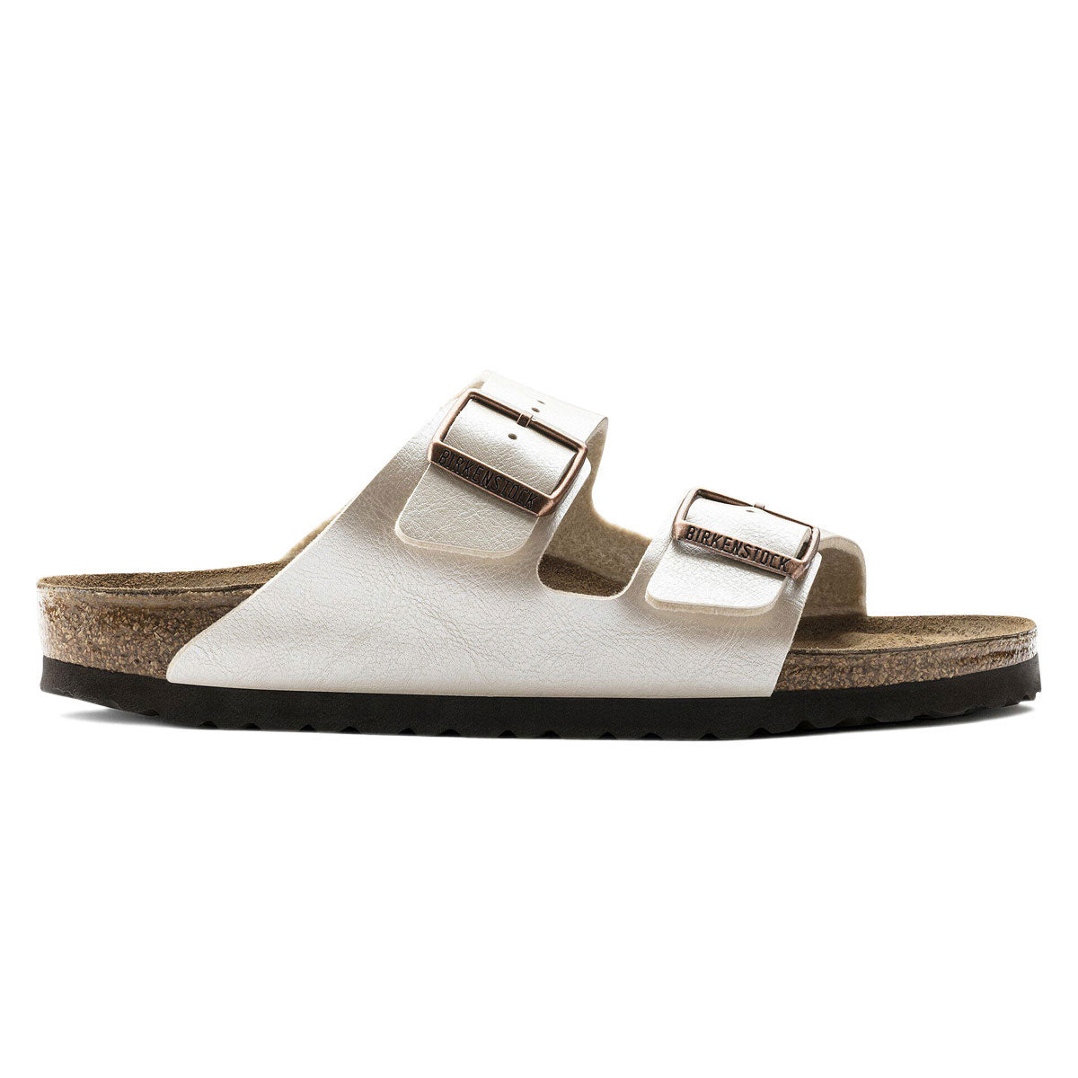 Birkenstock Womens Arizona Graceful Pearl Shoes - White Birko-Flor