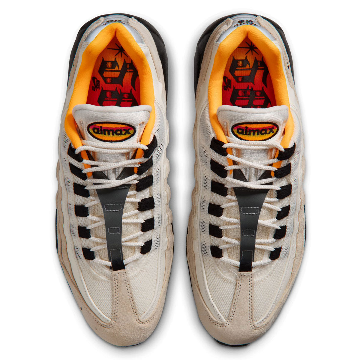 Nike SB Air Max 95 Shoes - Sail/Black/Laser Orange