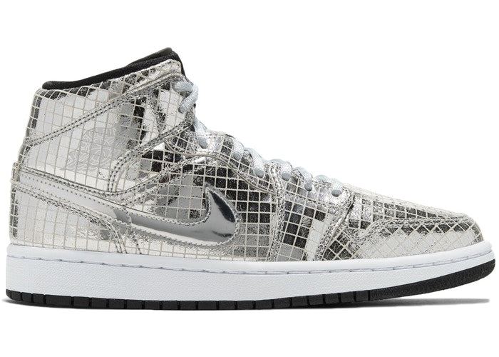 Jordan 1 Mid Se Disco Metallic Silver (W)