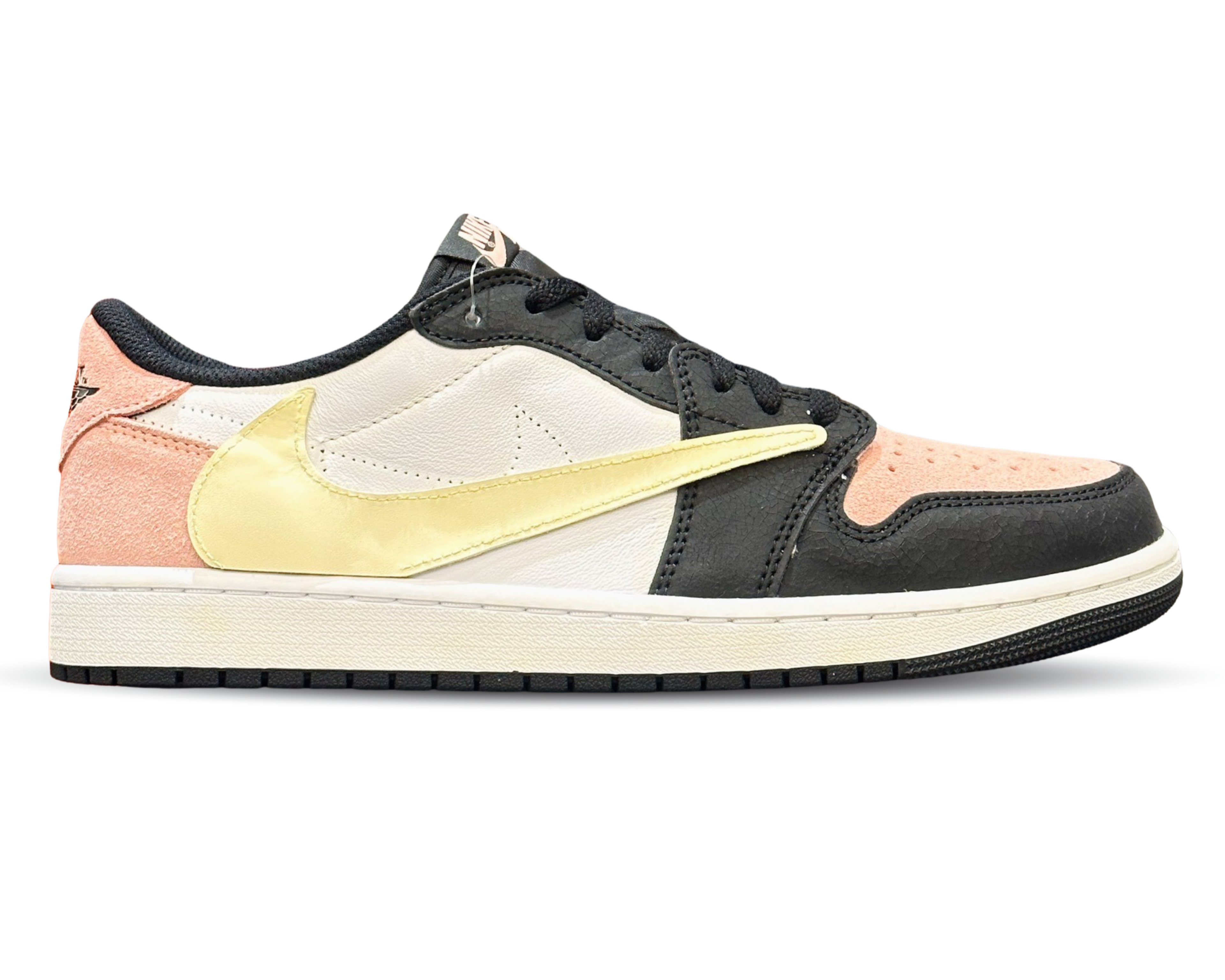 Jordan 1 Low Bleached Coral ‘Off-White Inspired’ (Handcrafted Custom)