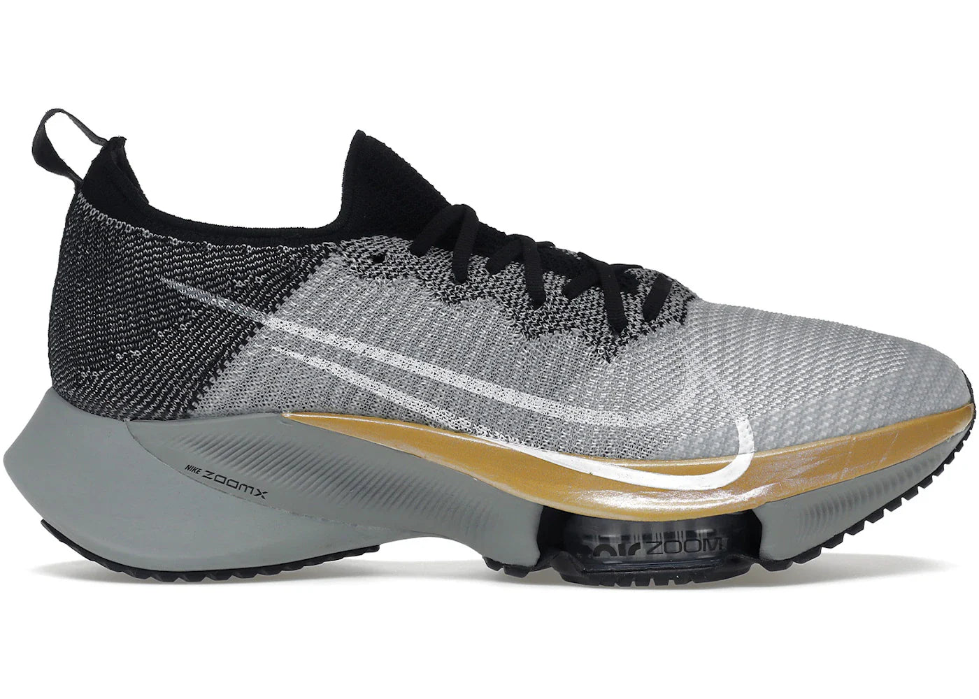 Nike Air Zoom Tempo Next% Flyknit Wolf Grey Metallic Gold Coin