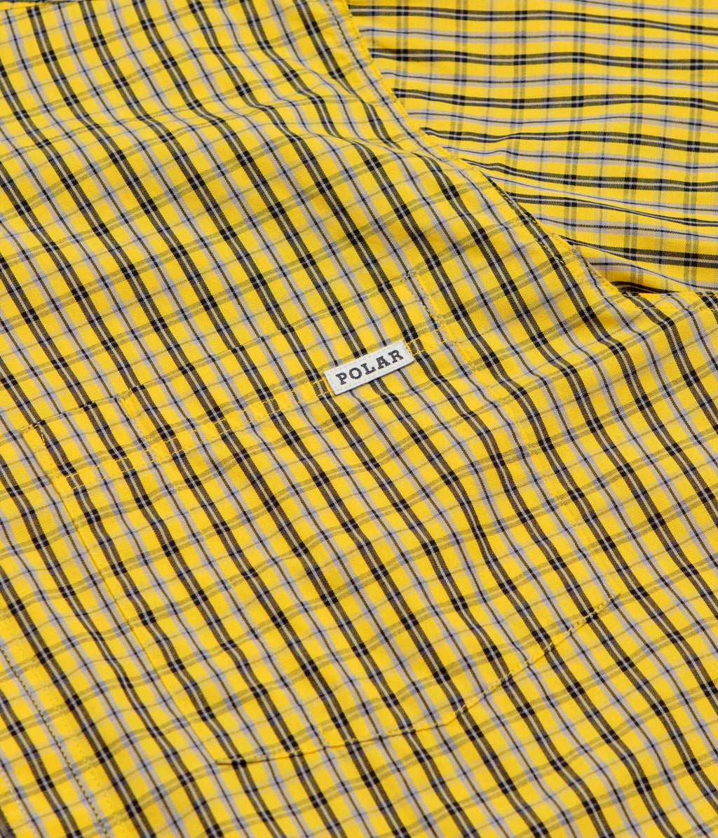 Polar Mitchell Short Sleeve Shirt - Lemon / Black