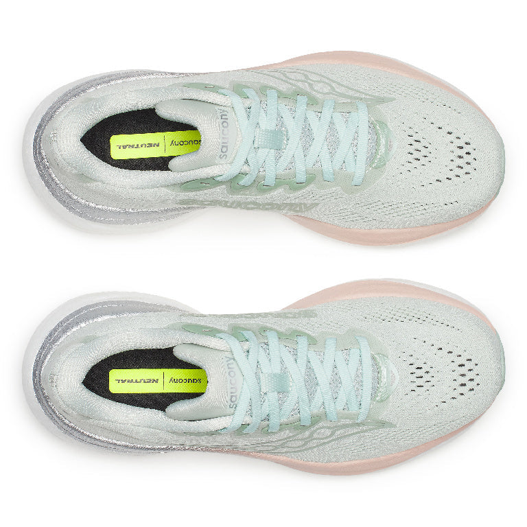 Saucony Women's Ride 19 Running Shoes in Mist/Cameo (Wide)