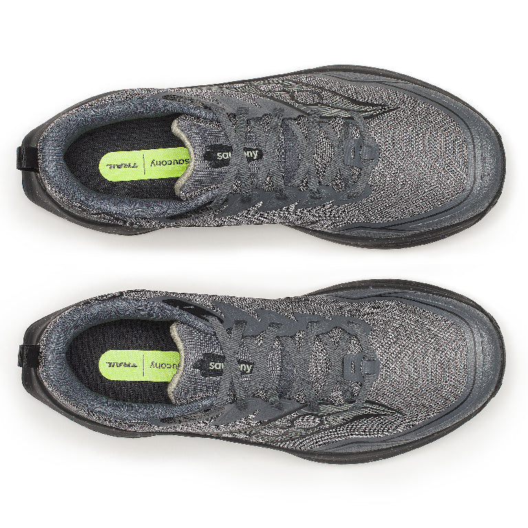 Saucony Men's Peregrine 16 Running Shoes in Carbon/Black (Wide)