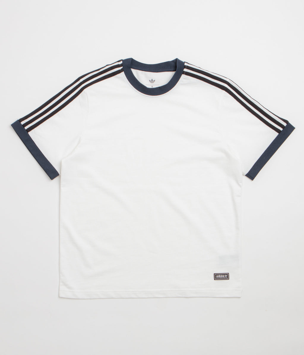 Adidas Ringer T-Shirt - White / Aurora Ink