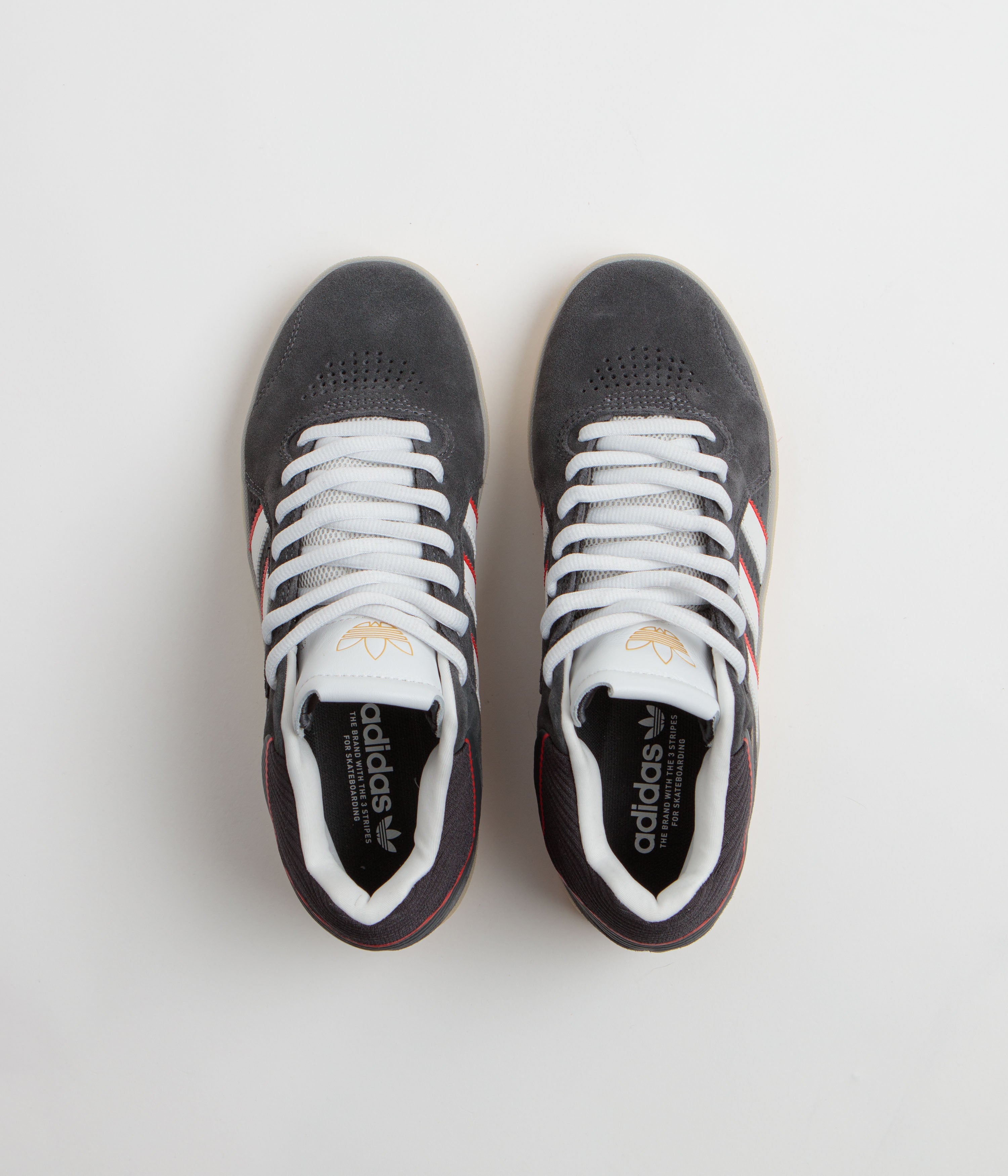 Adidas Tyshawn Shoes - Carbon / Crystal White / Better Scarlet