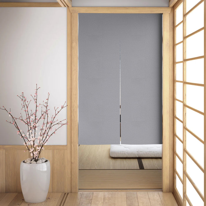 Japanese-style room with tatami mat floor, sliding door, and potted plant.