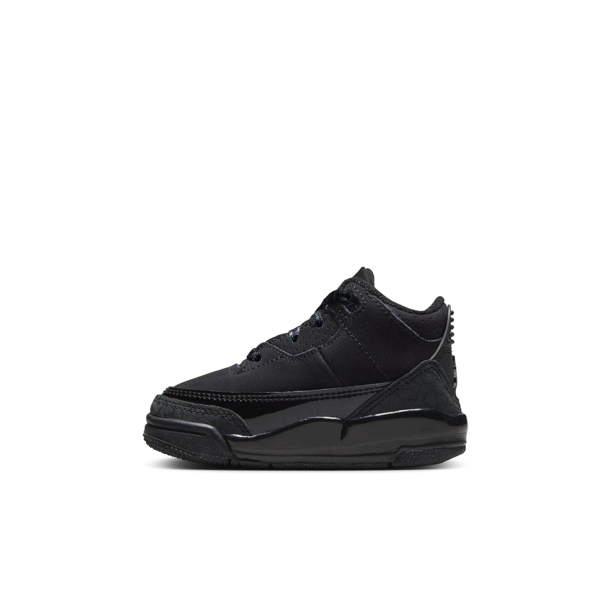Air Jordan 3 Retro "Black cat" - Toddler