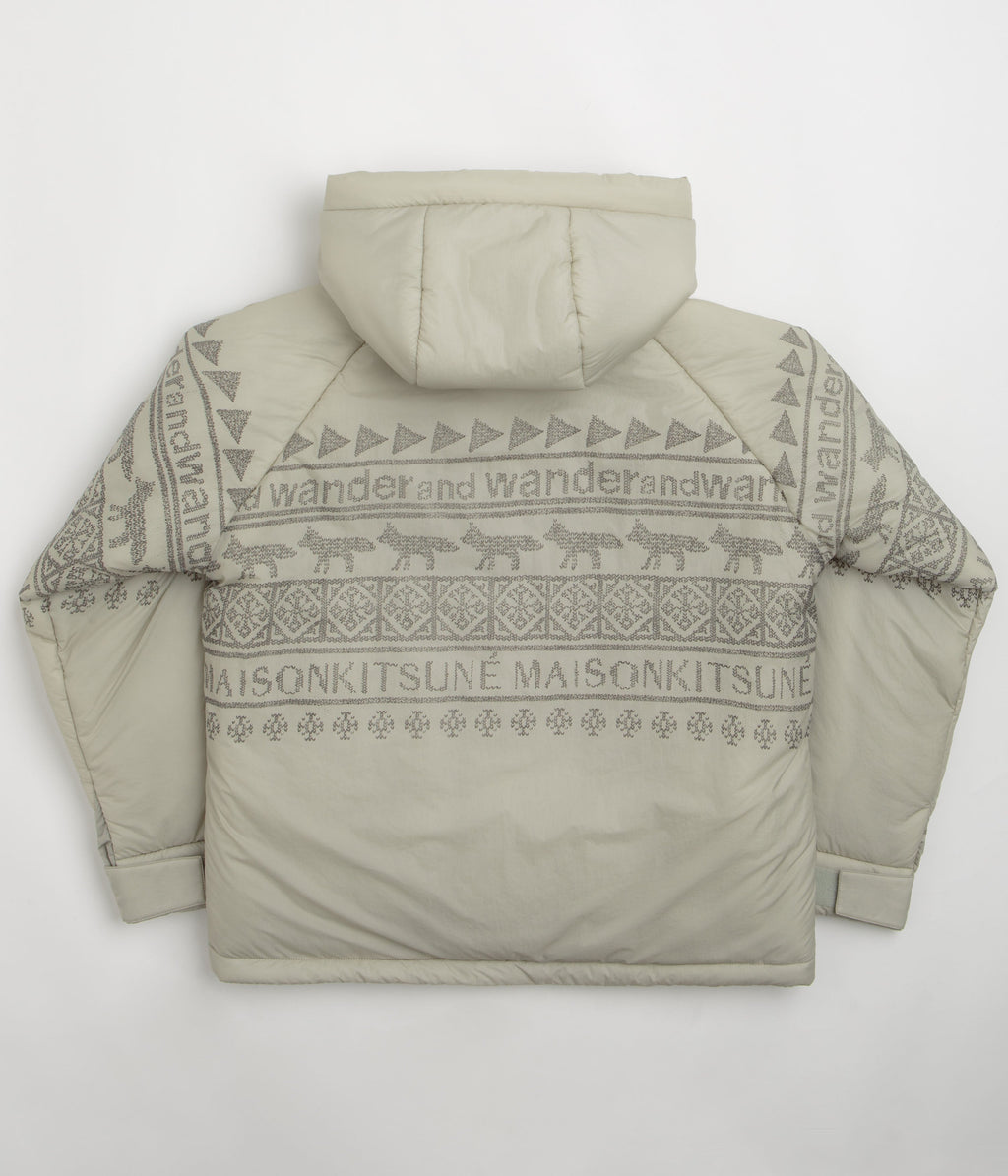 and wander x Maison Kitsune Nordic Border Insulation Jacket - Light Beige