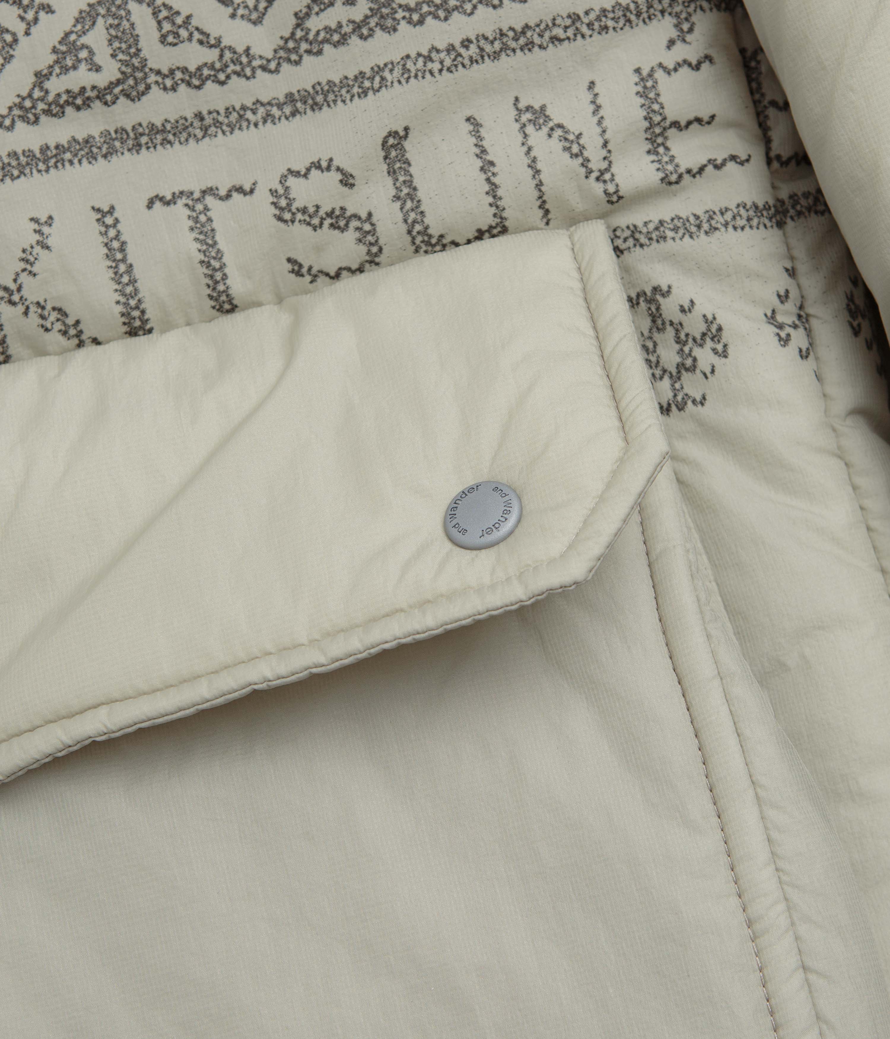 and wander x Maison Kitsune Nordic Border Insulation Jacket - Light Beige