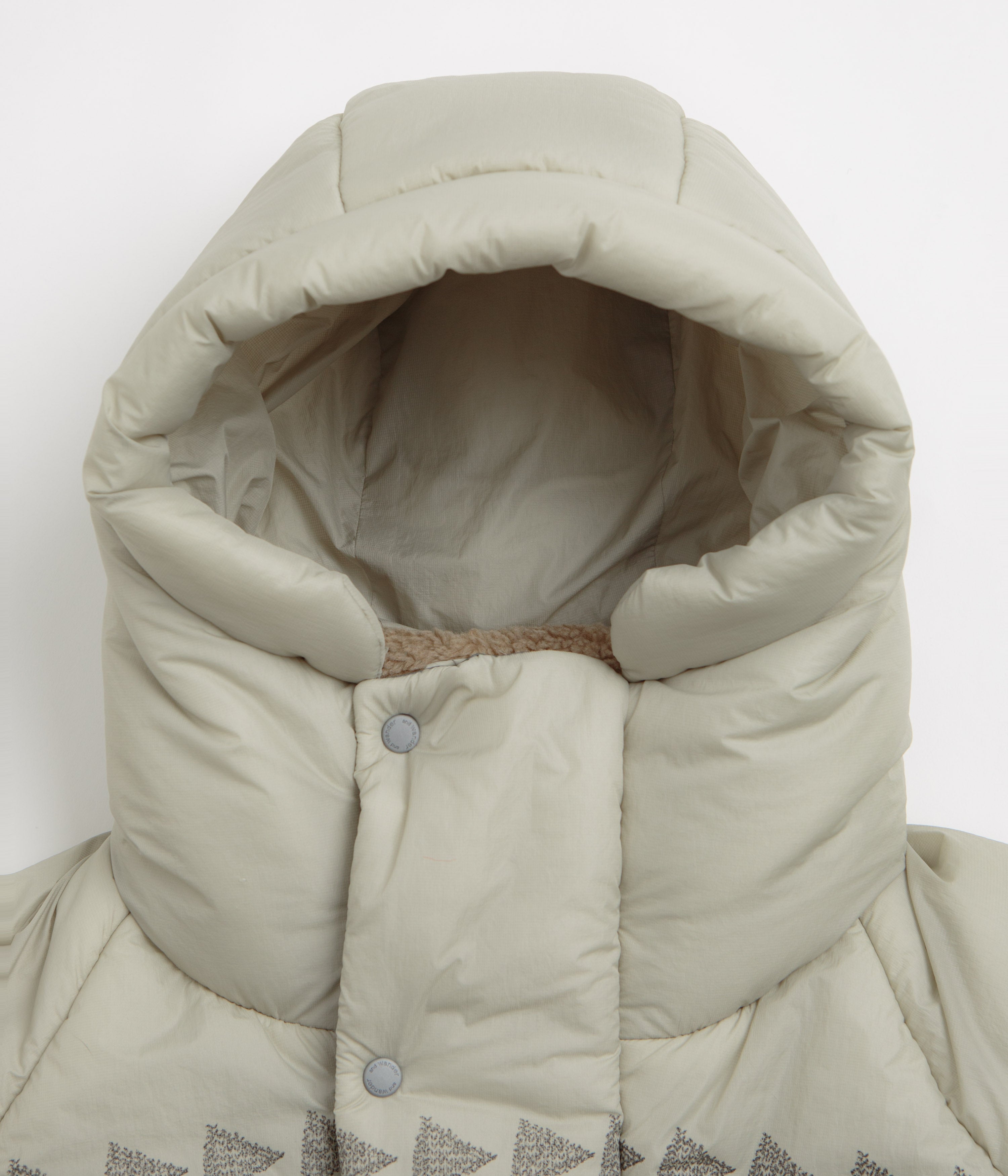 and wander x Maison Kitsune Nordic Border Insulation Jacket - Light Beige
