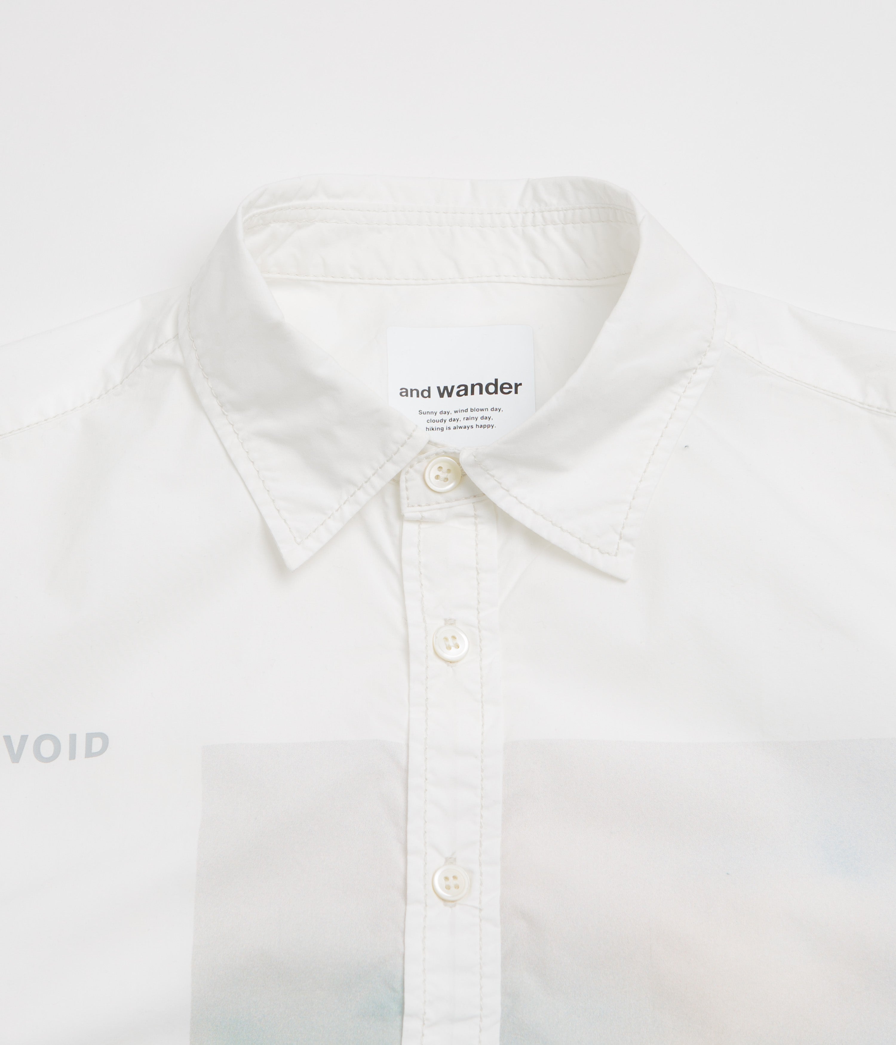 and wander x Naoki Ishikawa The Void Sea Shirt - White