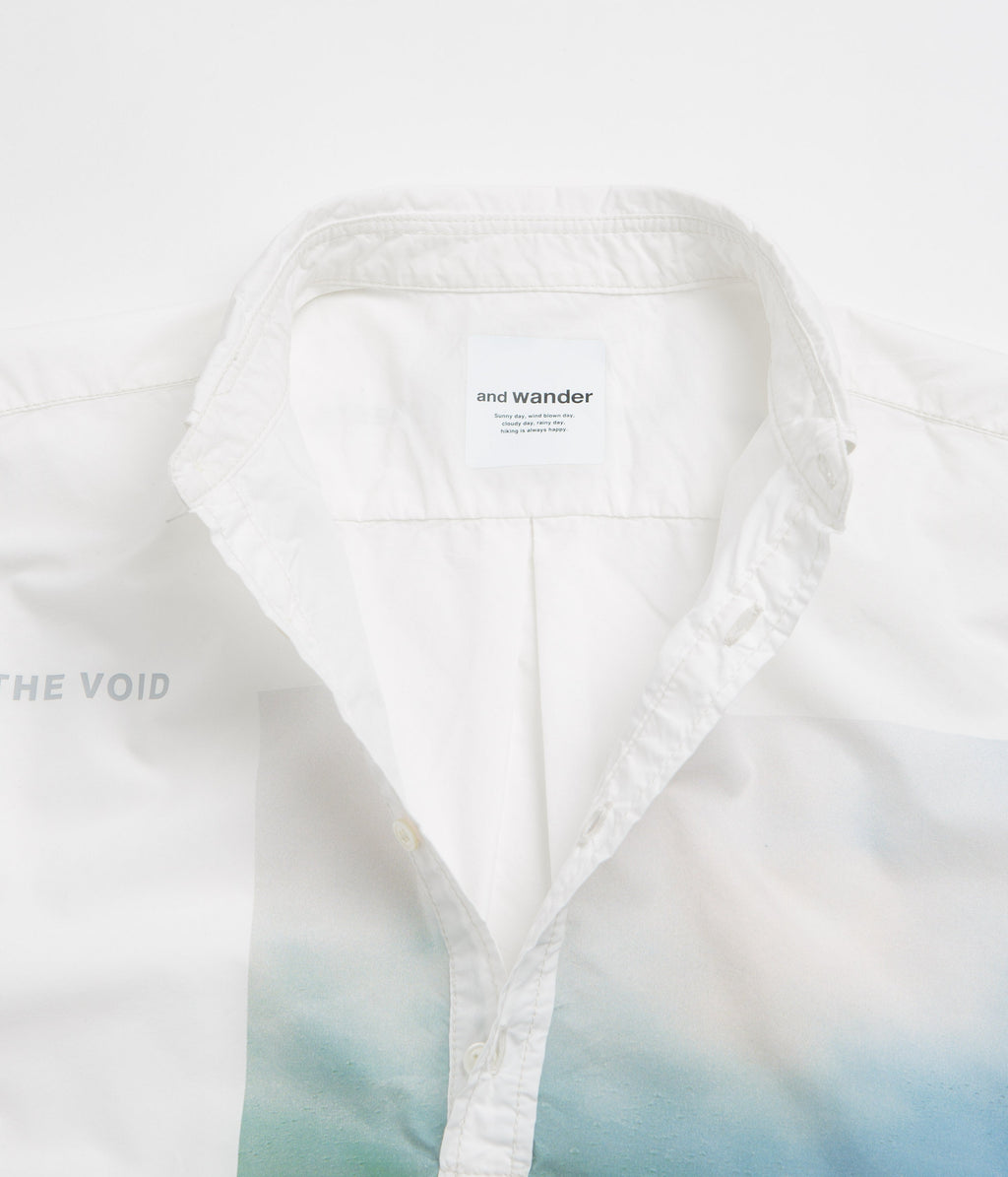 and wander x Naoki Ishikawa The Void Sea Shirt - White