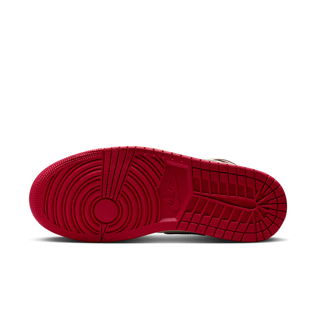 Women's Jordan 1 Mid Sail/Dark Team Red (BQ6472 119)
