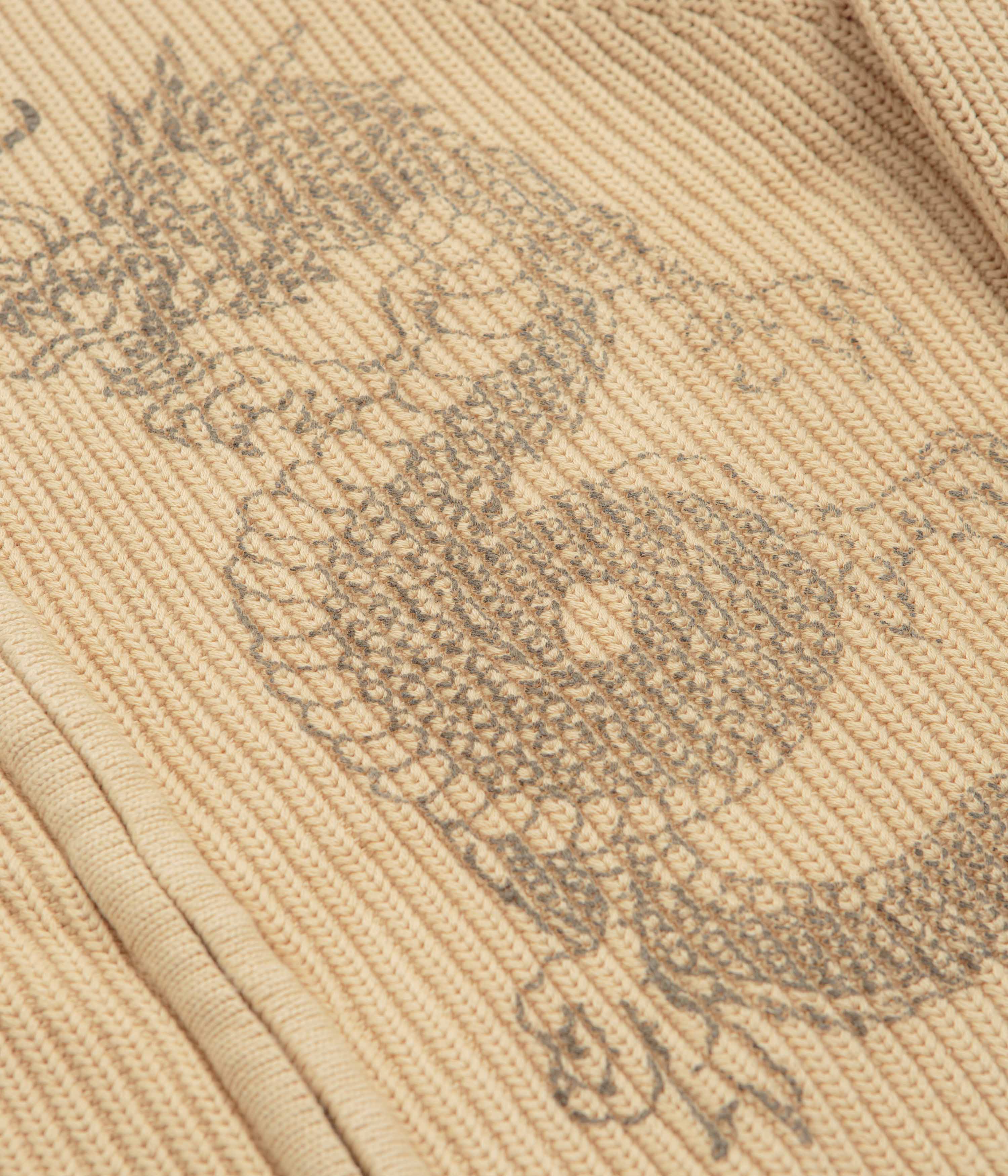 Butter Goods Dragon Zip-Thru Knit Sweatshirt - Sand