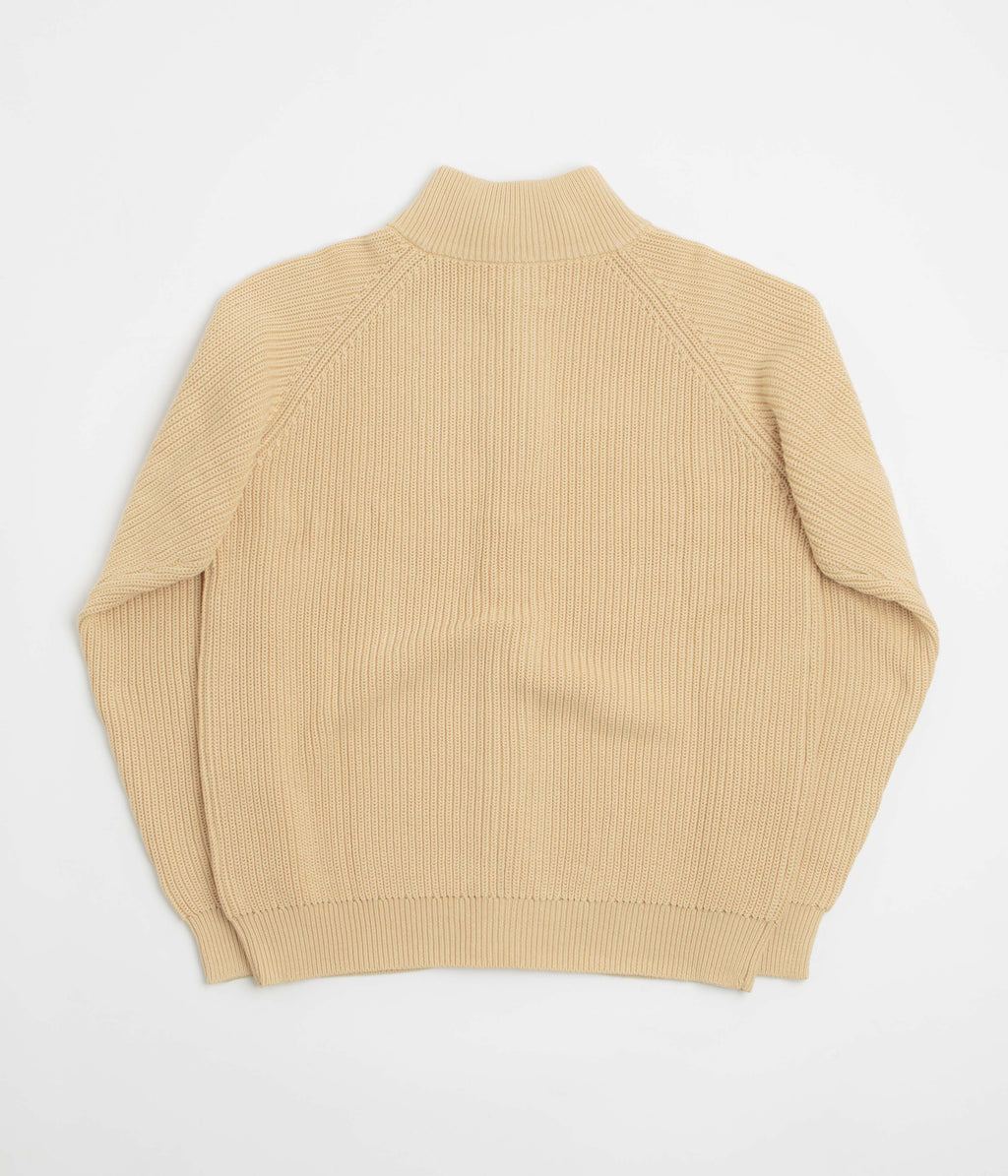 Butter Goods Dragon Zip-Thru Knit Sweatshirt - Sand