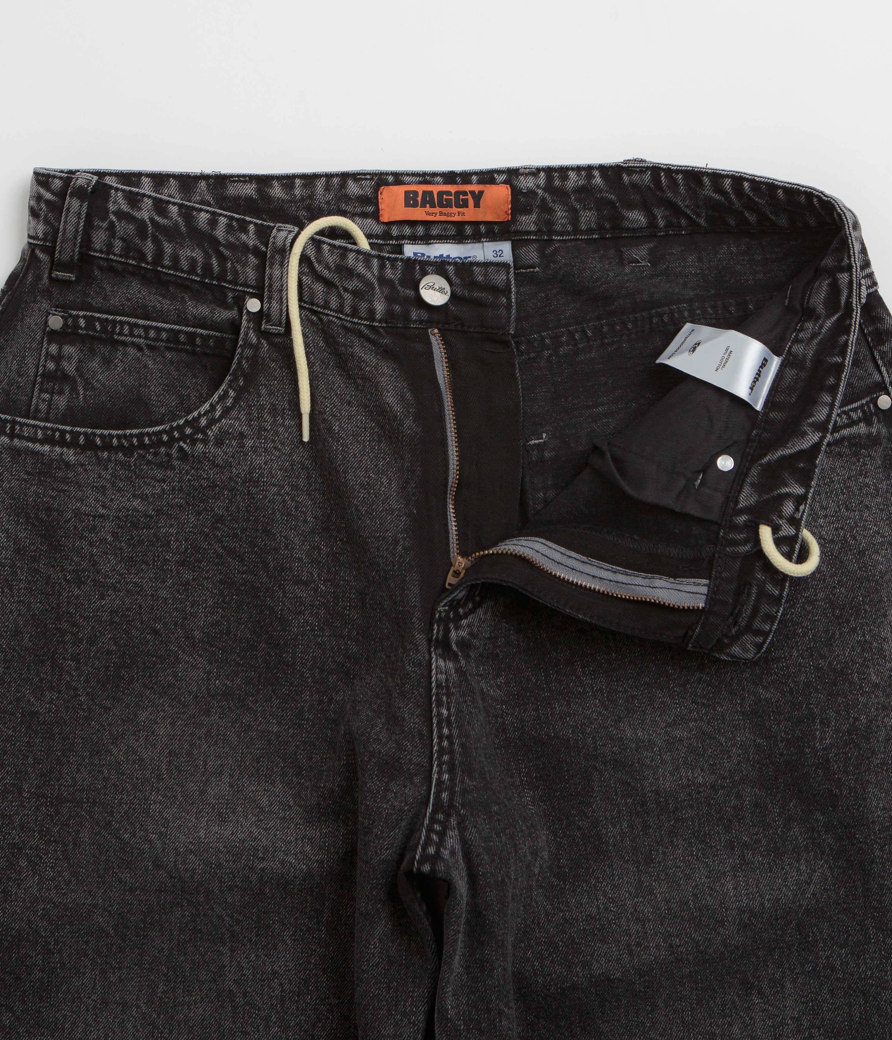 Butter Goods Drummer Baggy Jeans - Streaky Black