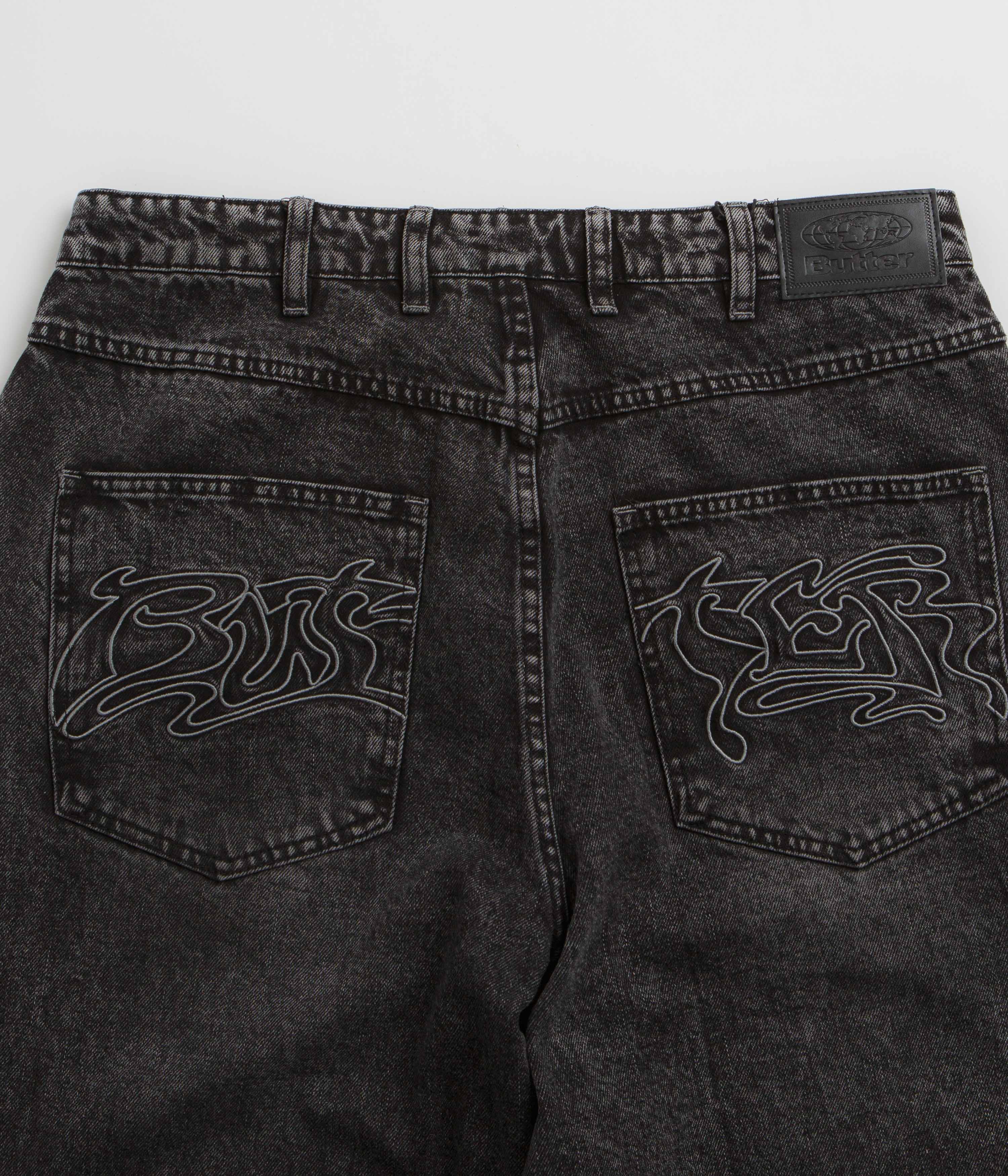 Butter Goods Drummer Baggy Jeans - Streaky Black