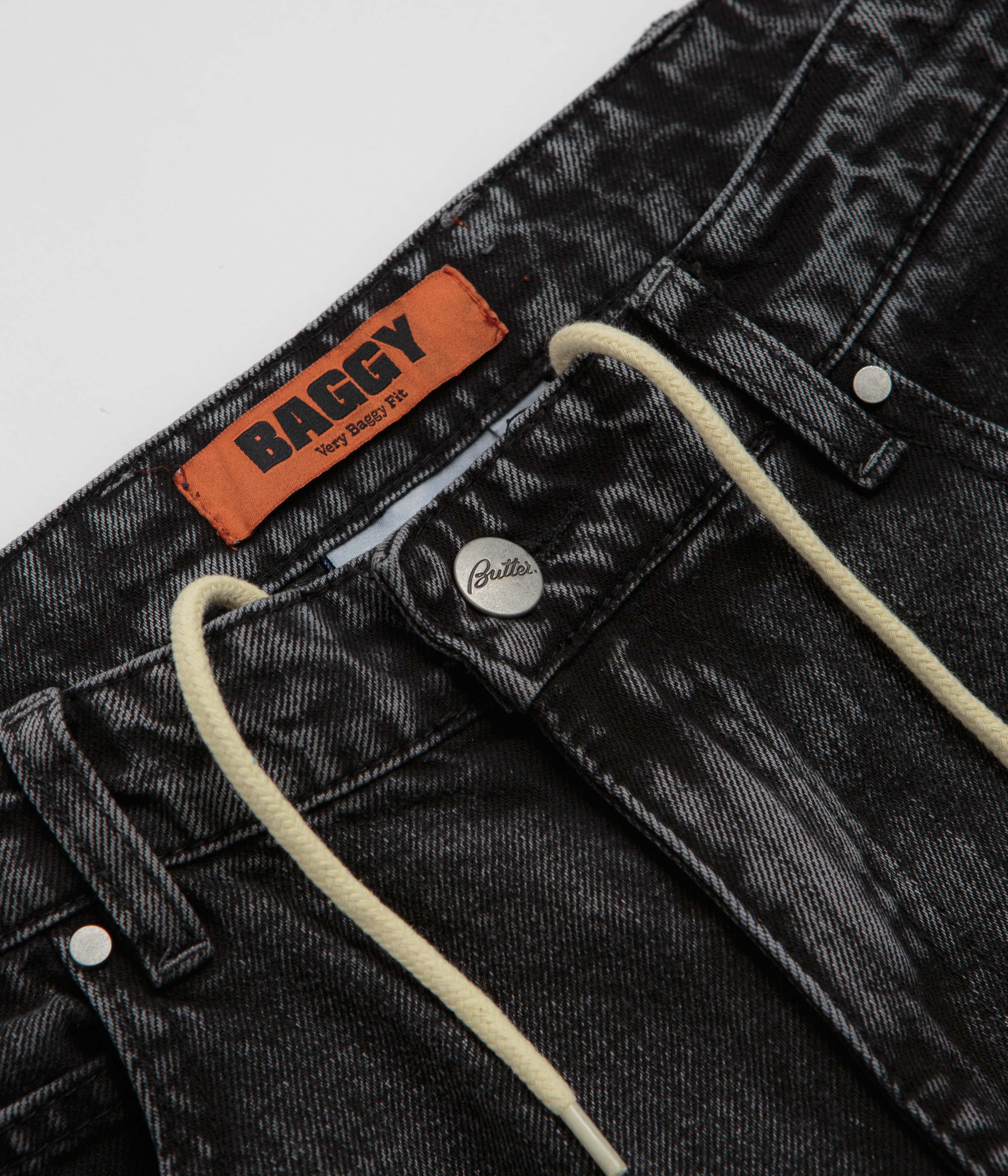 Butter Goods Drummer Baggy Jeans - Streaky Black