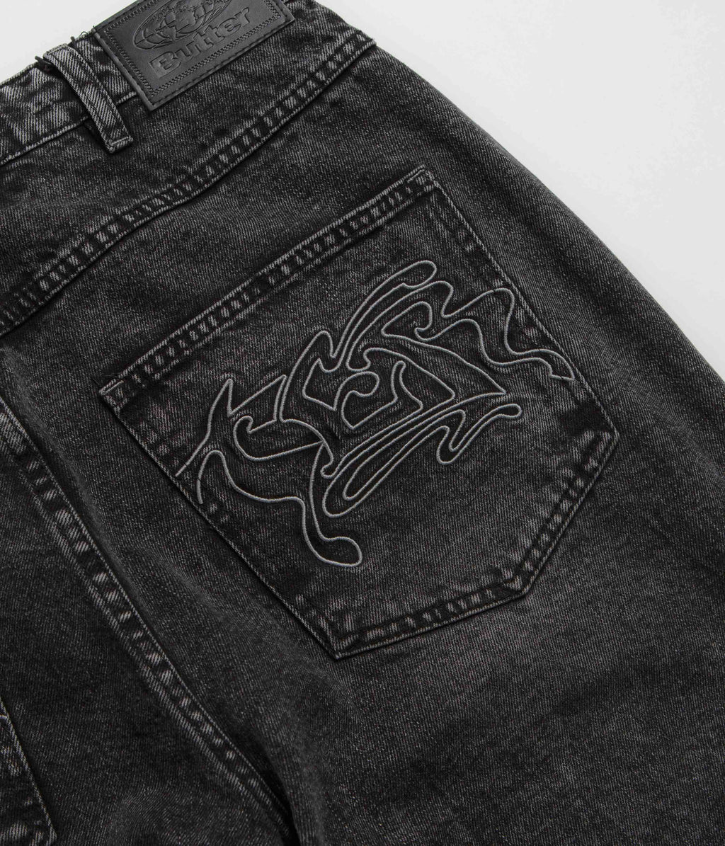 Butter Goods Drummer Baggy Jeans - Streaky Black