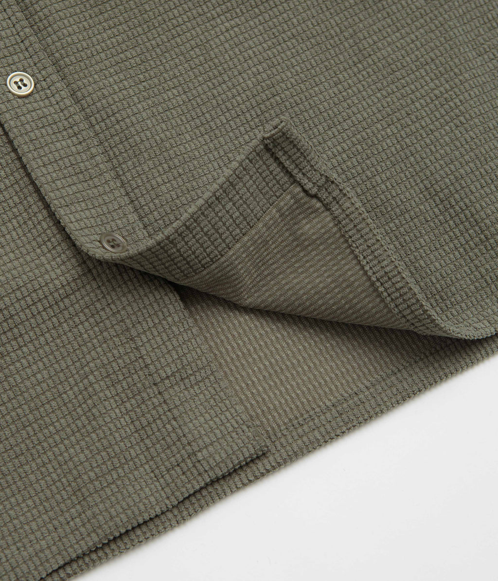 Butter Goods Grid Corduroy Overshirt - Olive