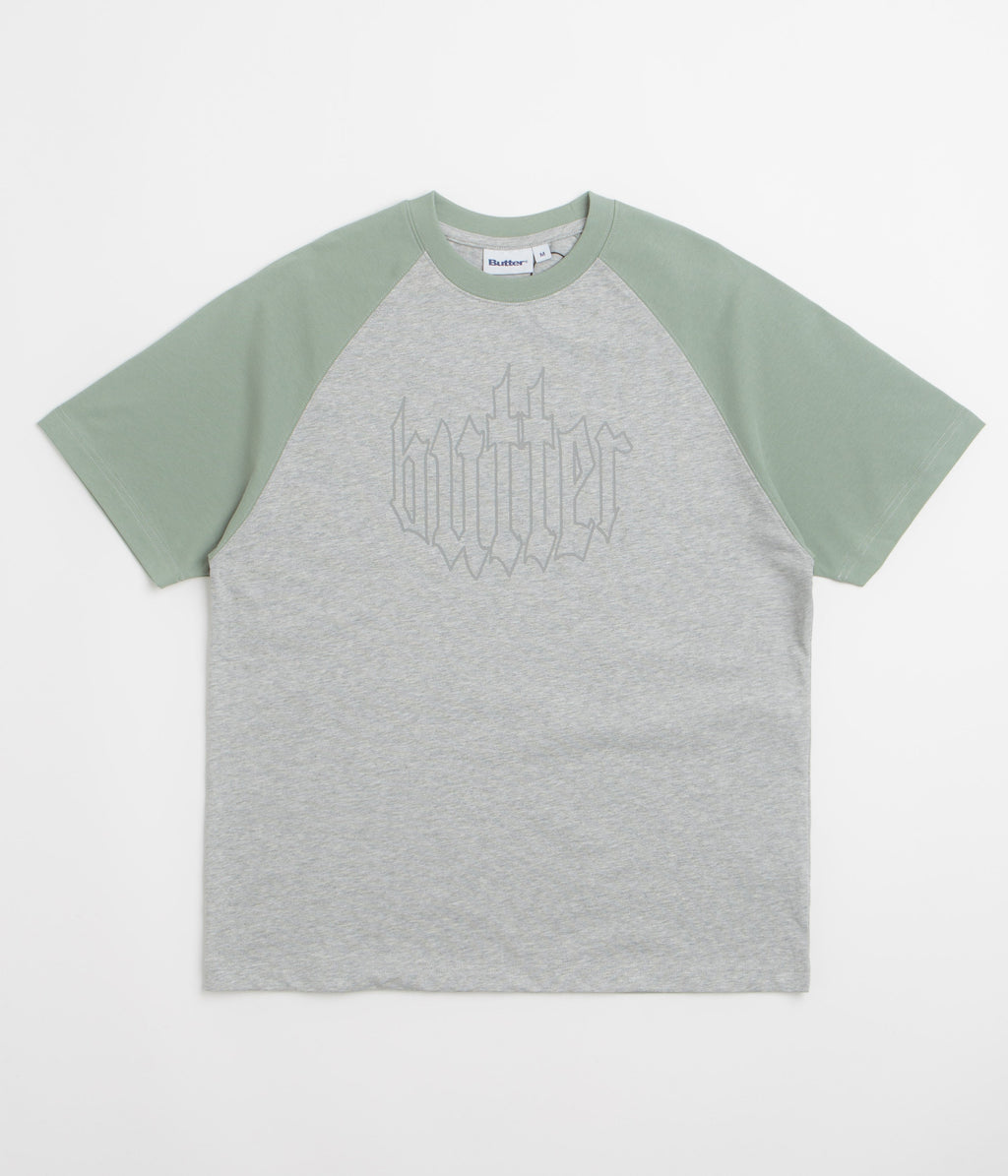 Butter Goods Harvest Raglan T-Shirt - Mint / Heather
