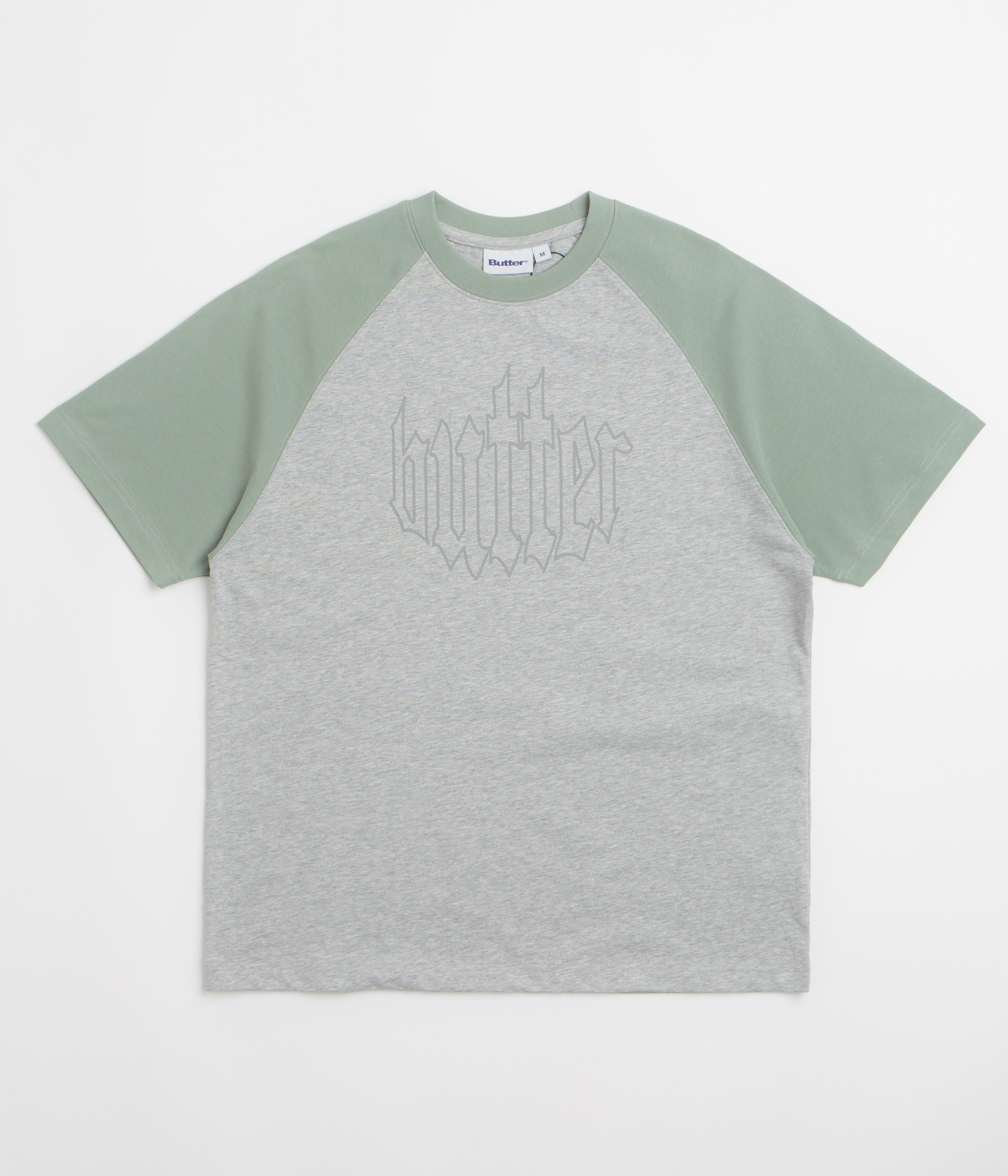 Butter Goods Harvest Raglan T-Shirt - Mint / Heather