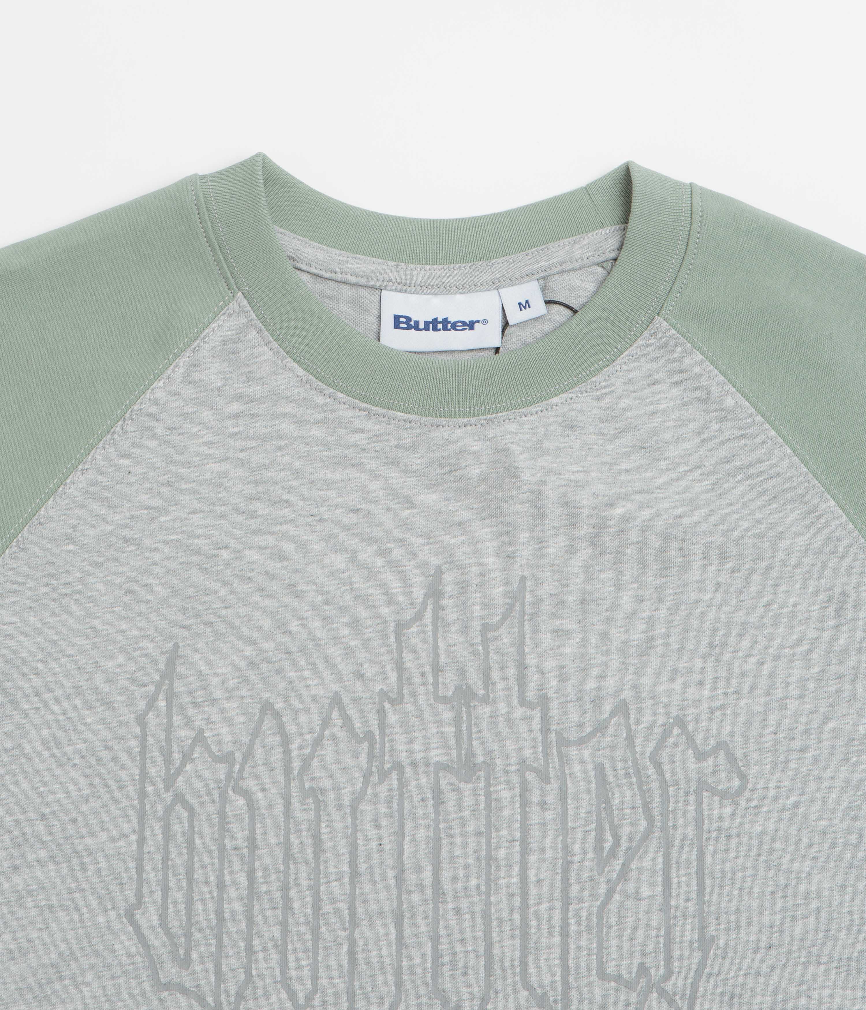 Butter Goods Harvest Raglan T-Shirt - Mint / Heather