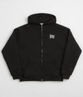 Butter Goods Pile Lined Zip-Thru Hoodie - Black