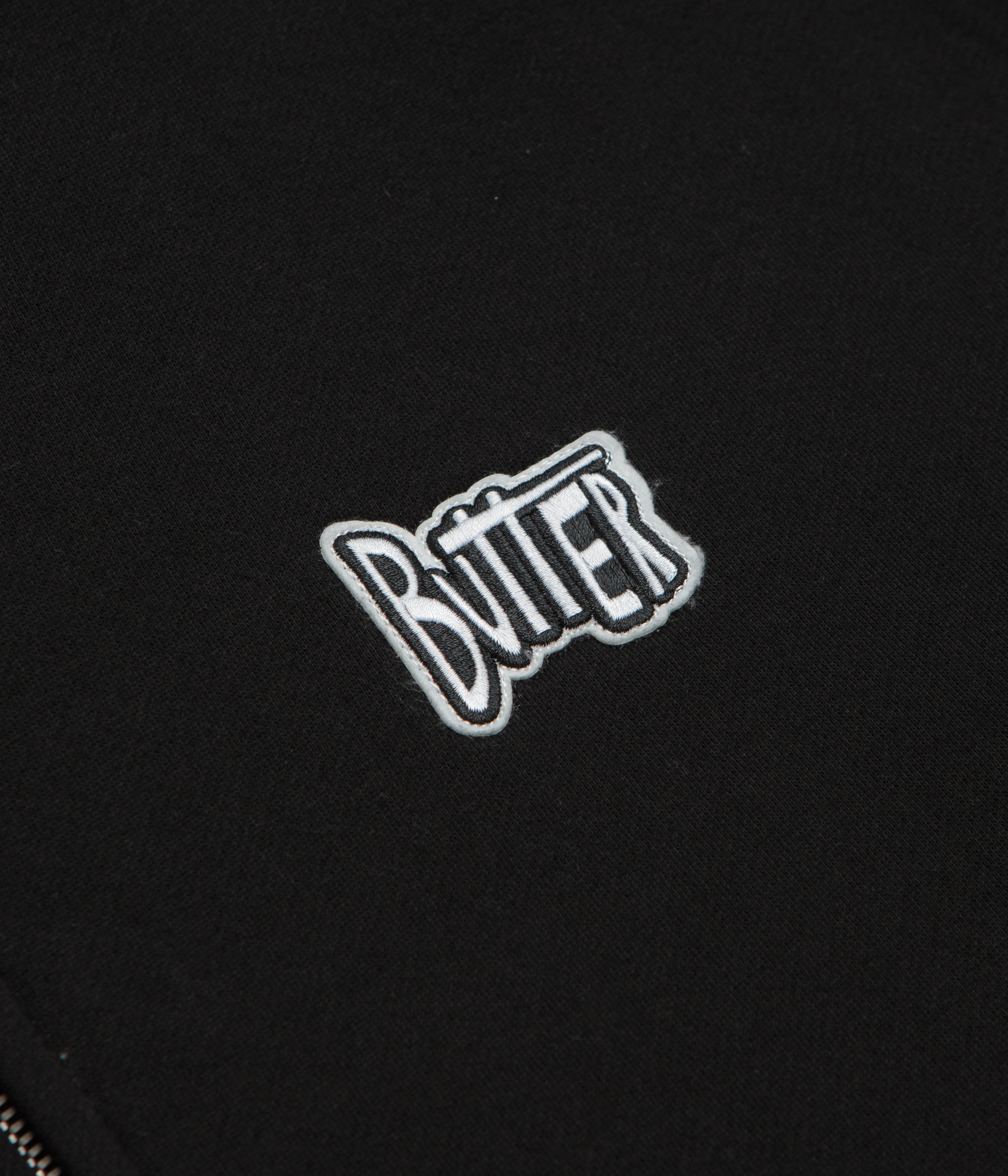 Butter Goods Pile Lined Zip-Thru Hoodie - Black