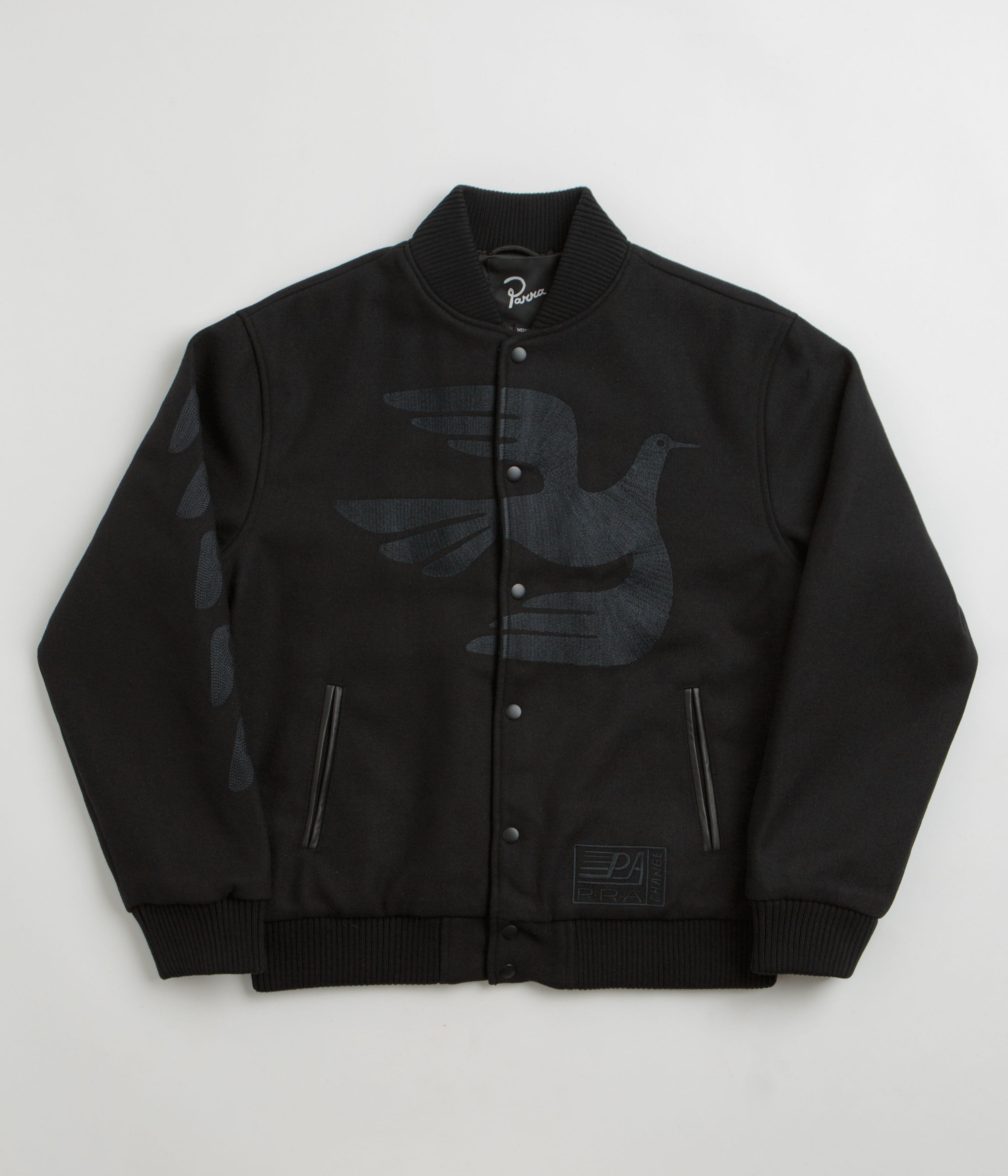 by Parra Not Movie Quality Varsity Jacket - Black