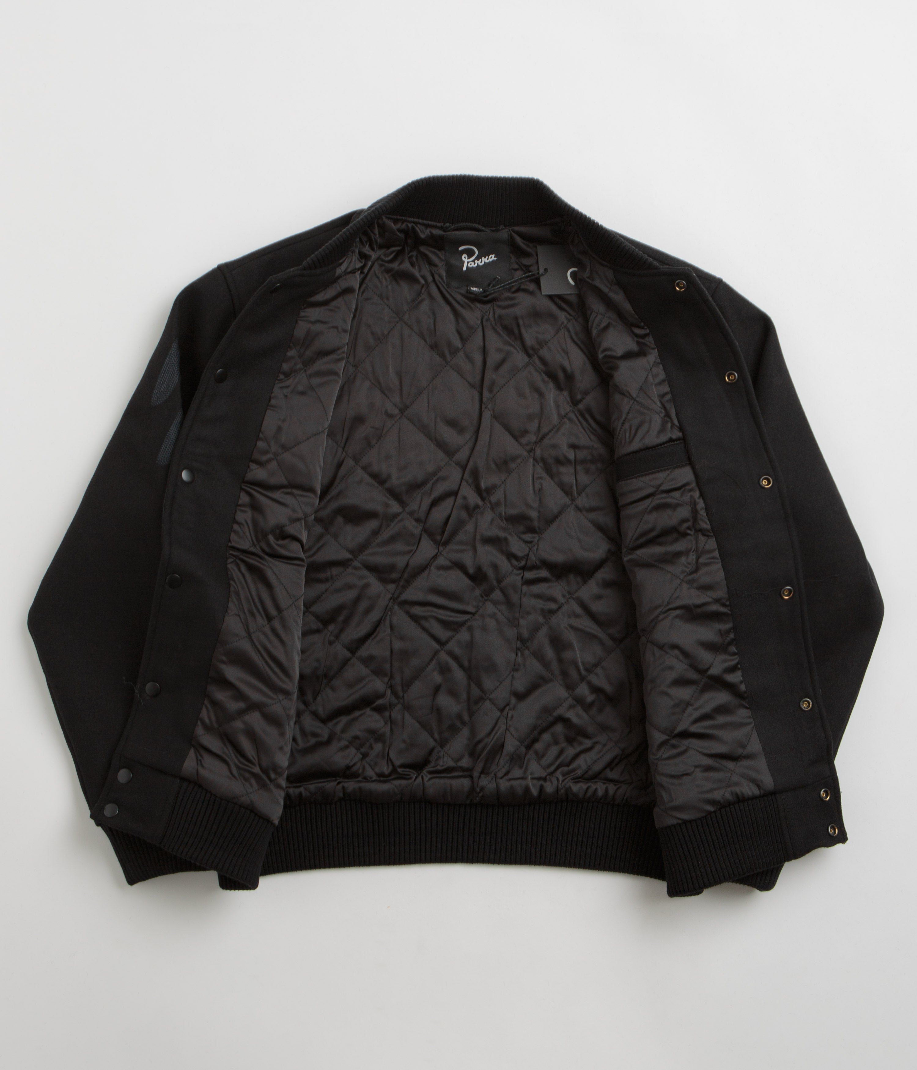 by Parra Not Movie Quality Varsity Jacket - Black