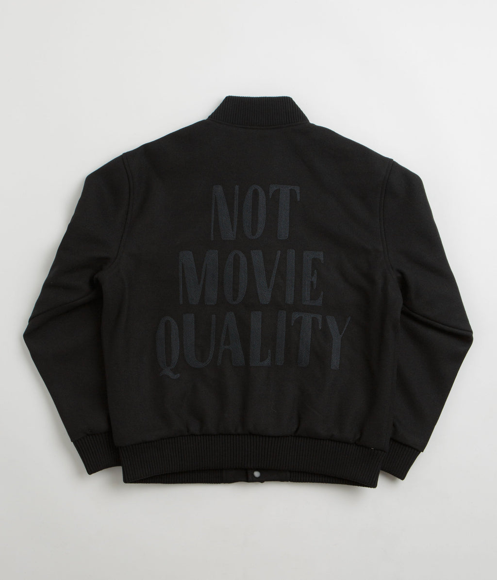 by Parra Not Movie Quality Varsity Jacket - Black
