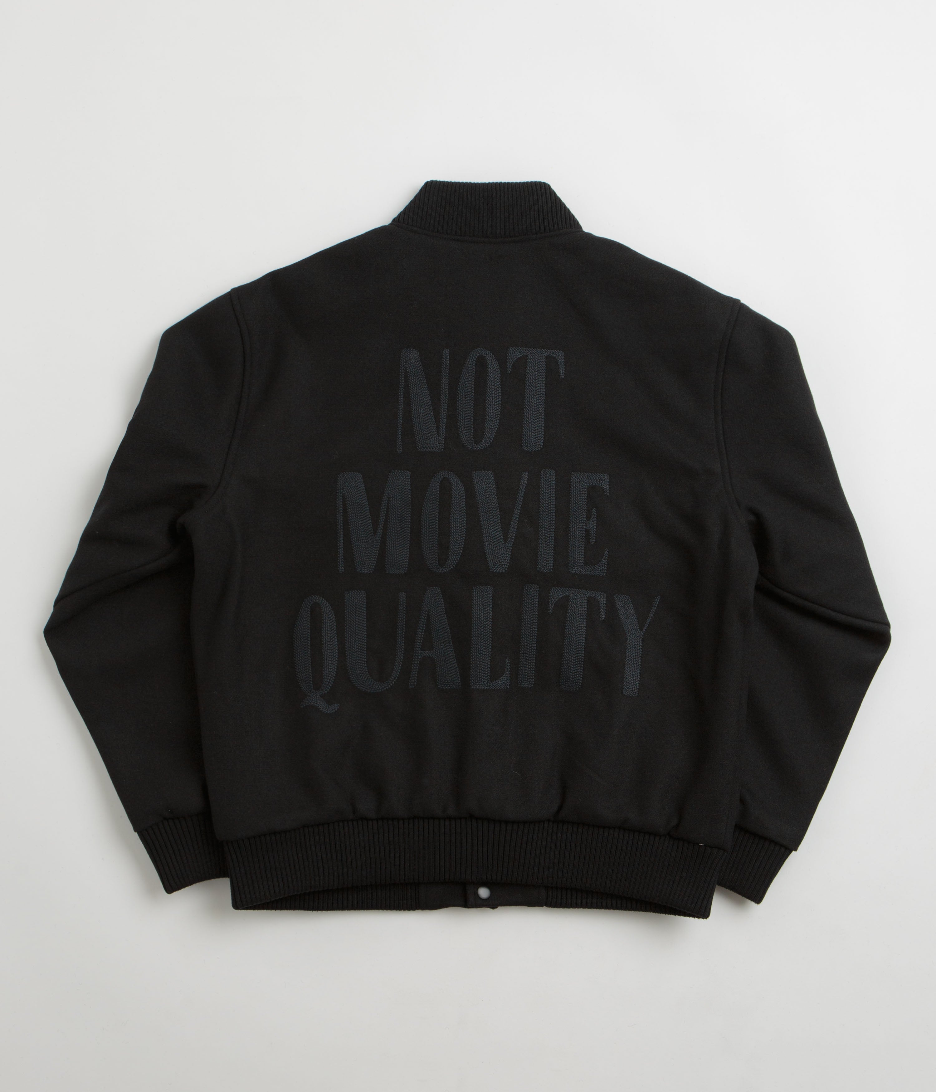by Parra Not Movie Quality Varsity Jacket - Black