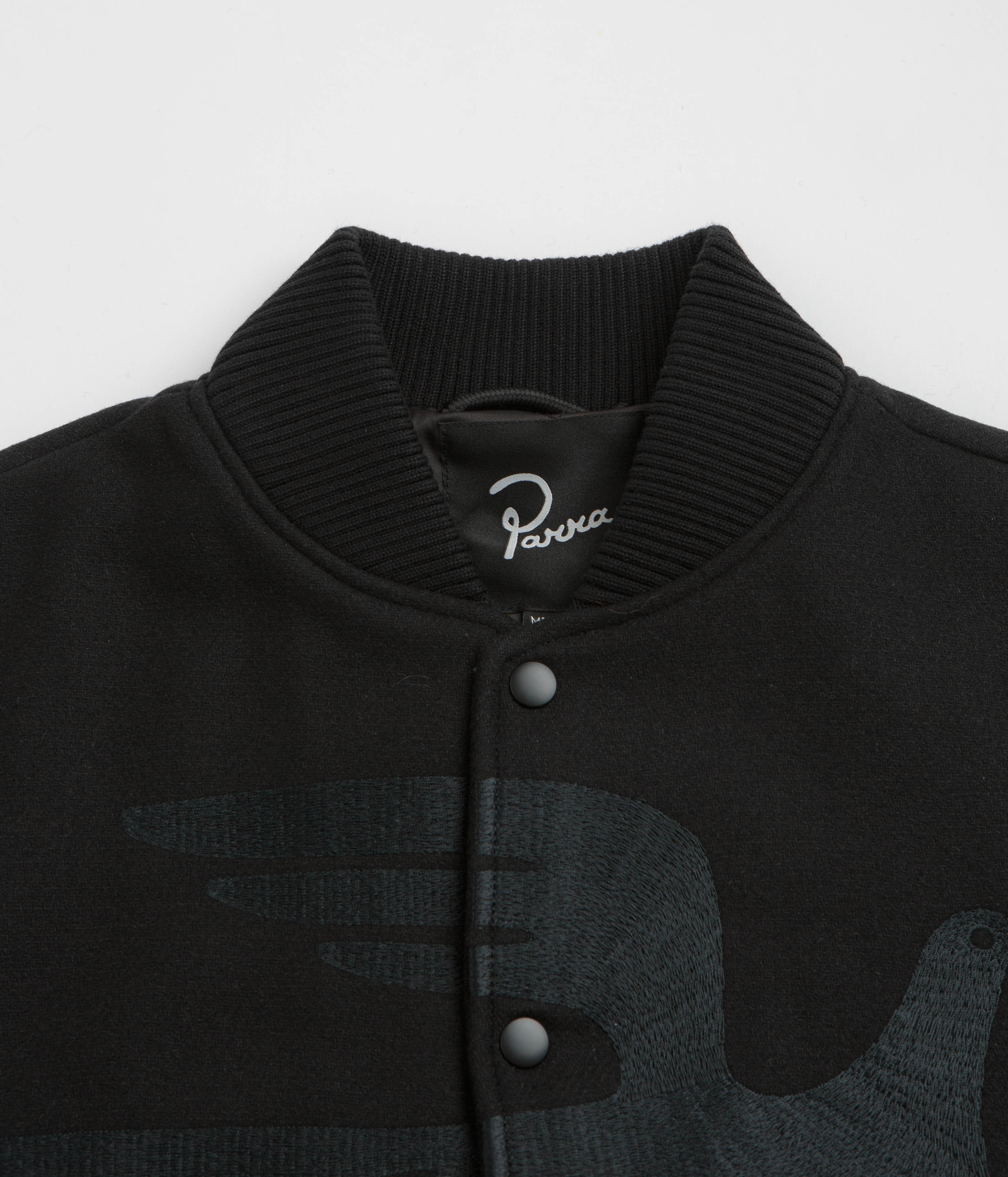 by Parra Not Movie Quality Varsity Jacket - Black