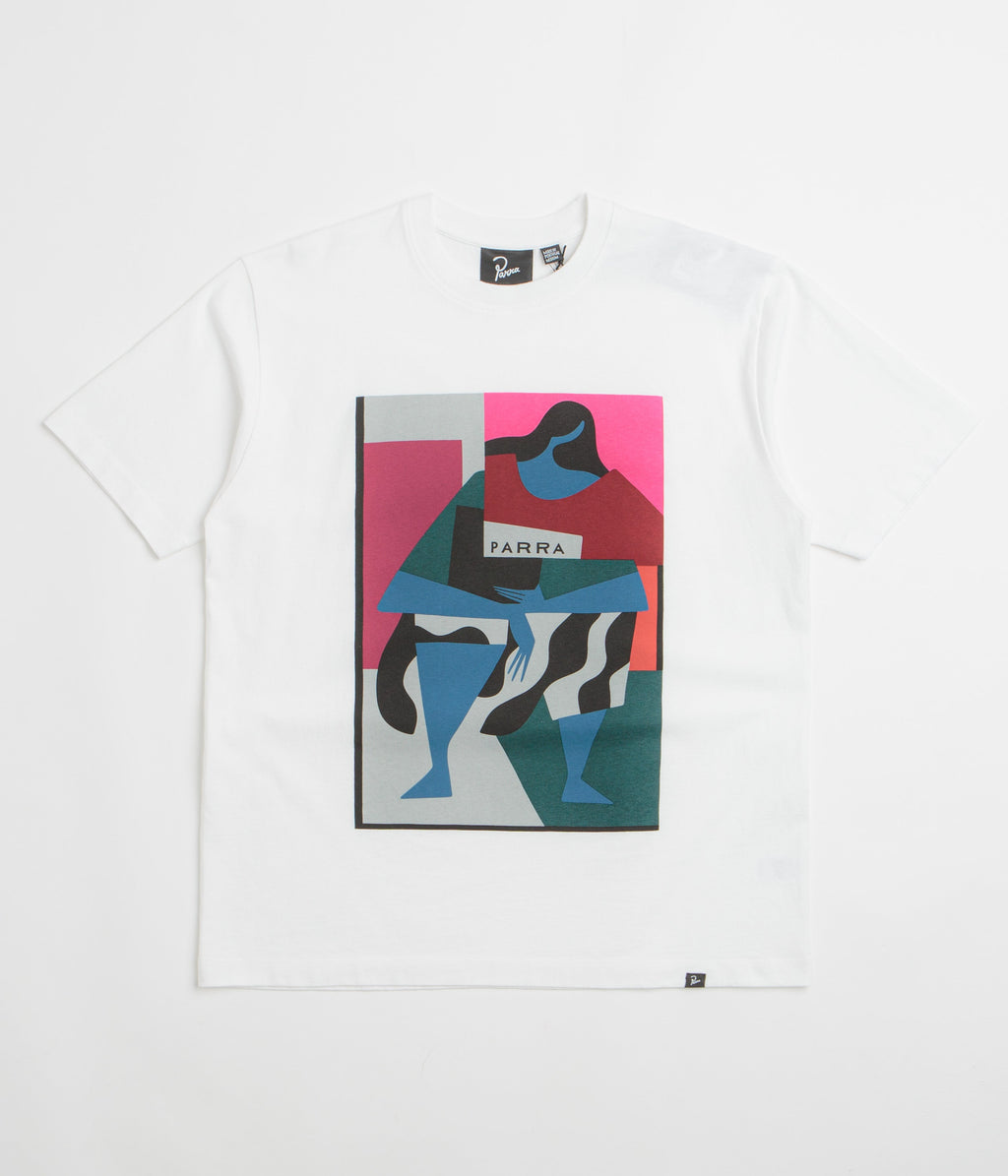 by Parra Reading The Square T-Shirt - White