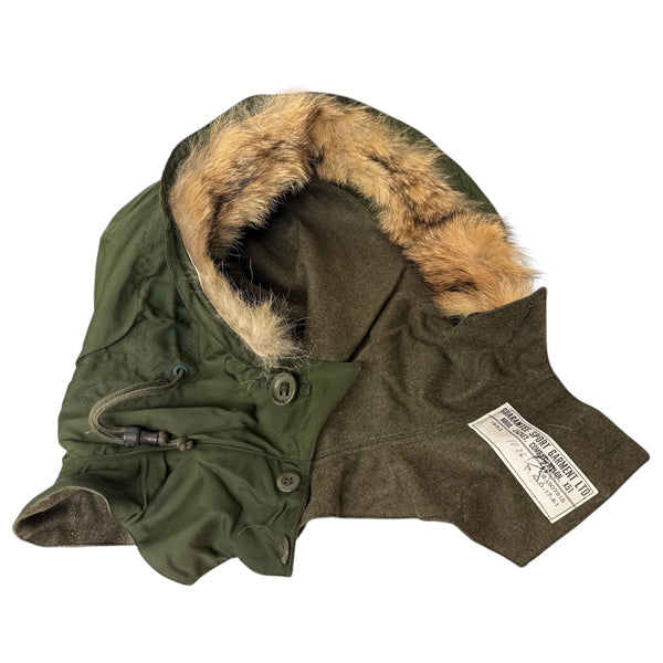 CANADIAN MILITARY SURPLUS X-51 PARKA RACCOON FUR/WOOL LINER HOOD