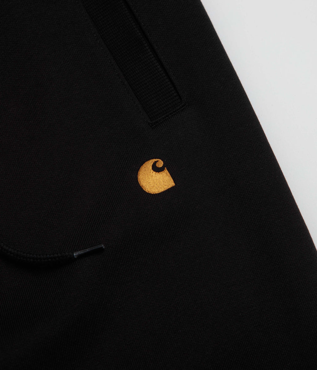 Carhartt Chase Sweatpants - Black / Black / Gold