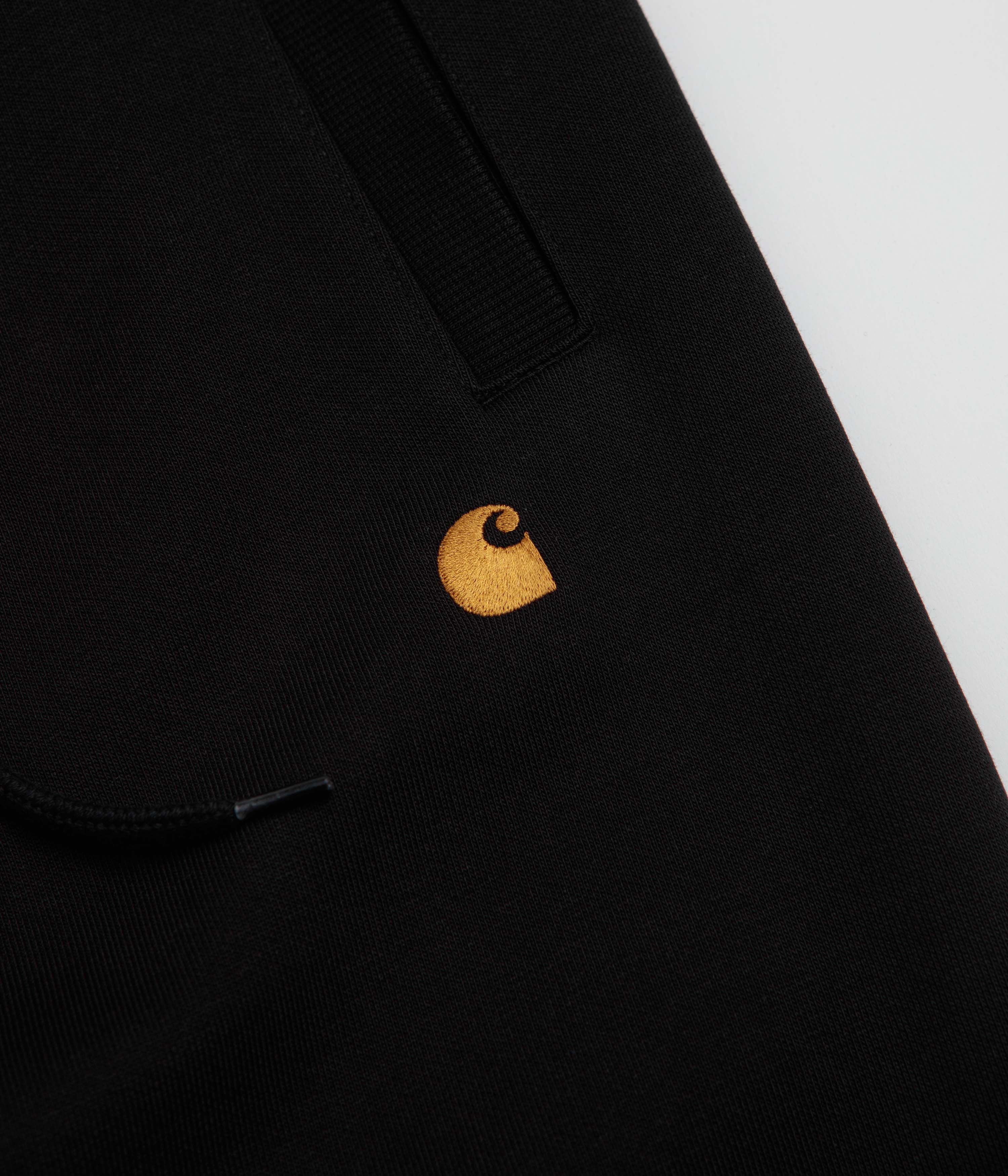 Carhartt Chase Sweatpants - Black / Black / Gold